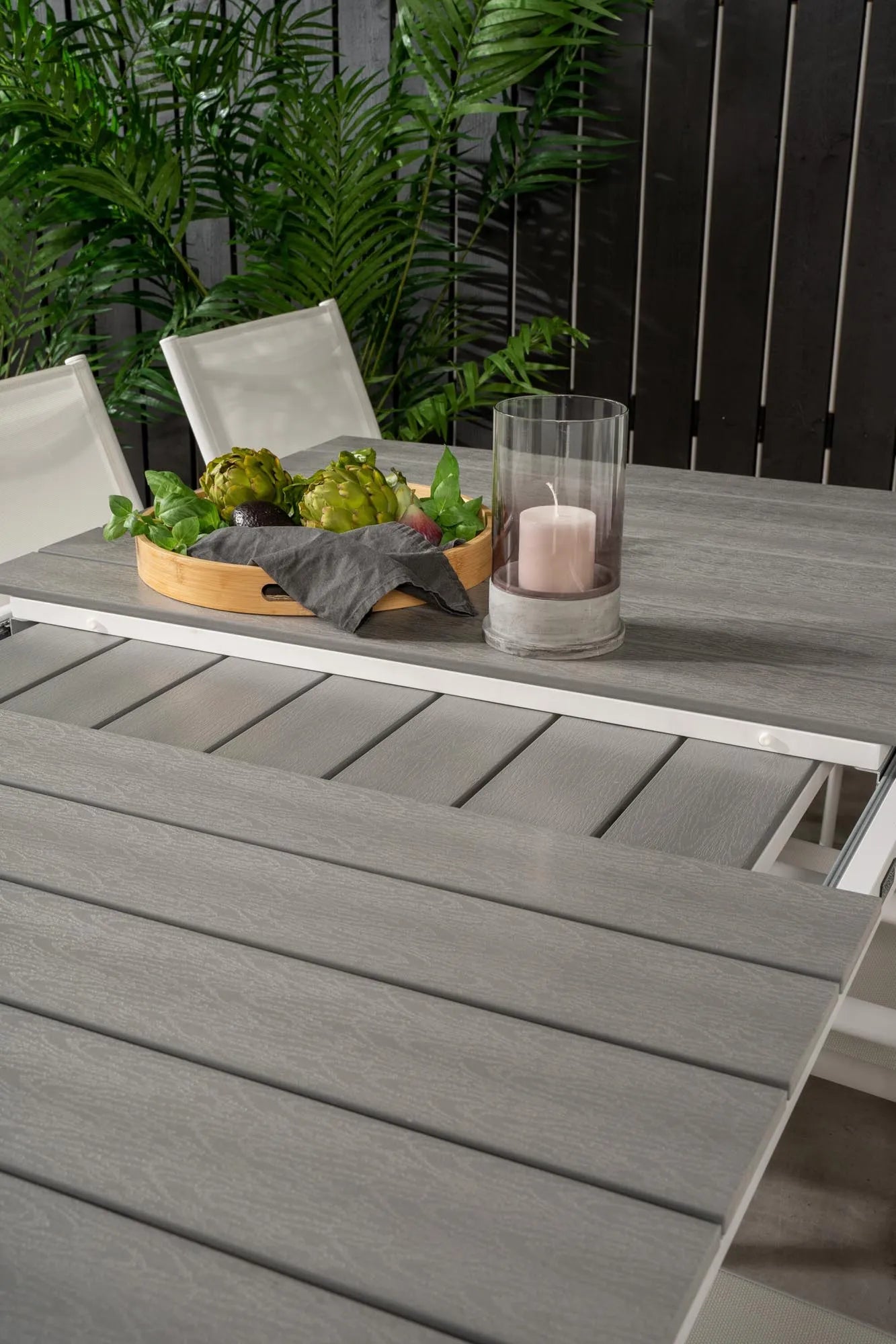 Levels Outdoor-Tischset + Santorini 160cm/6St. - KAQTU Design