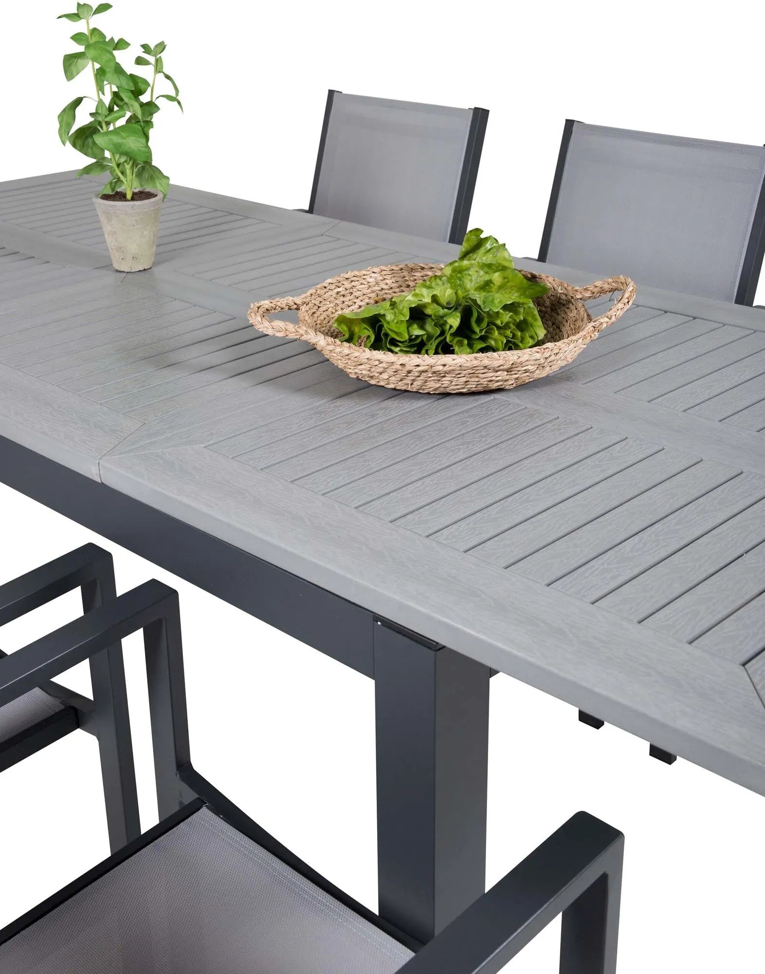 Albany Outdoor-Esstischset + Copacabana 152cm/6St. - KAQTU Design