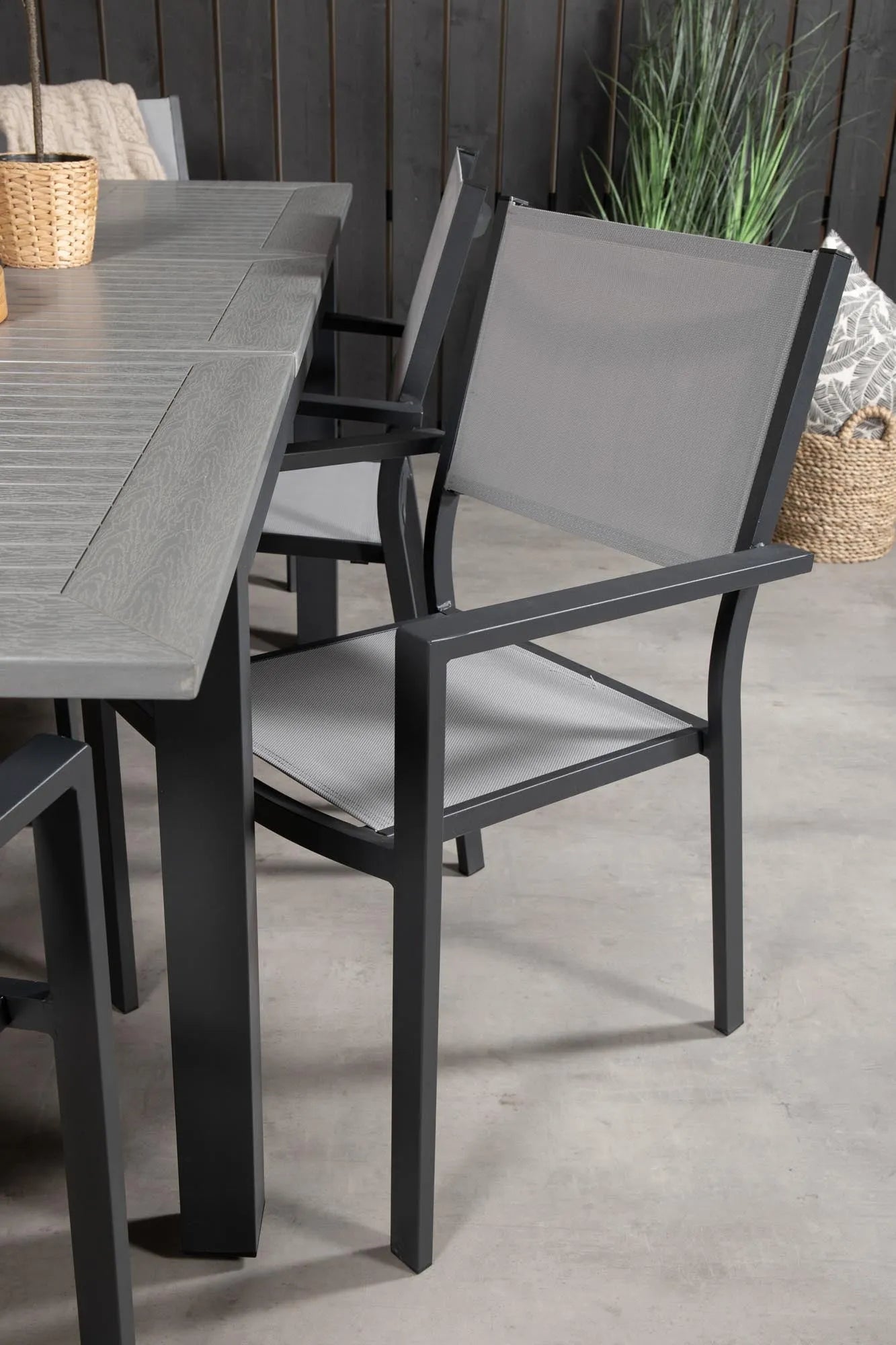 Albany Outdoor-Esstischset + Copacabana 152cm/6St. - KAQTU Design