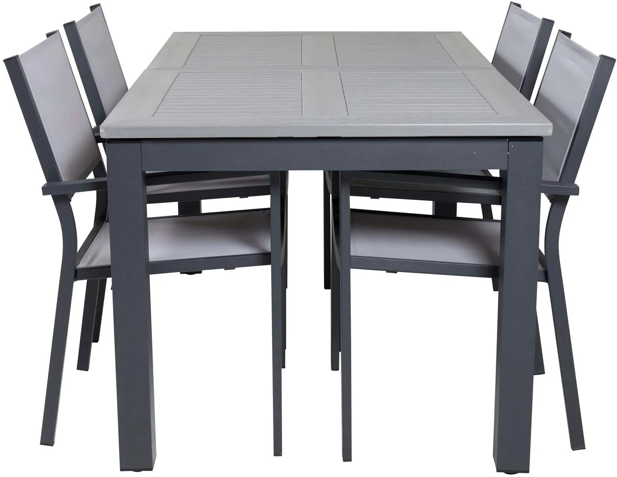 Albany Outdoor-Esstischset + Copacabana 152cm/4St. - KAQTU Design