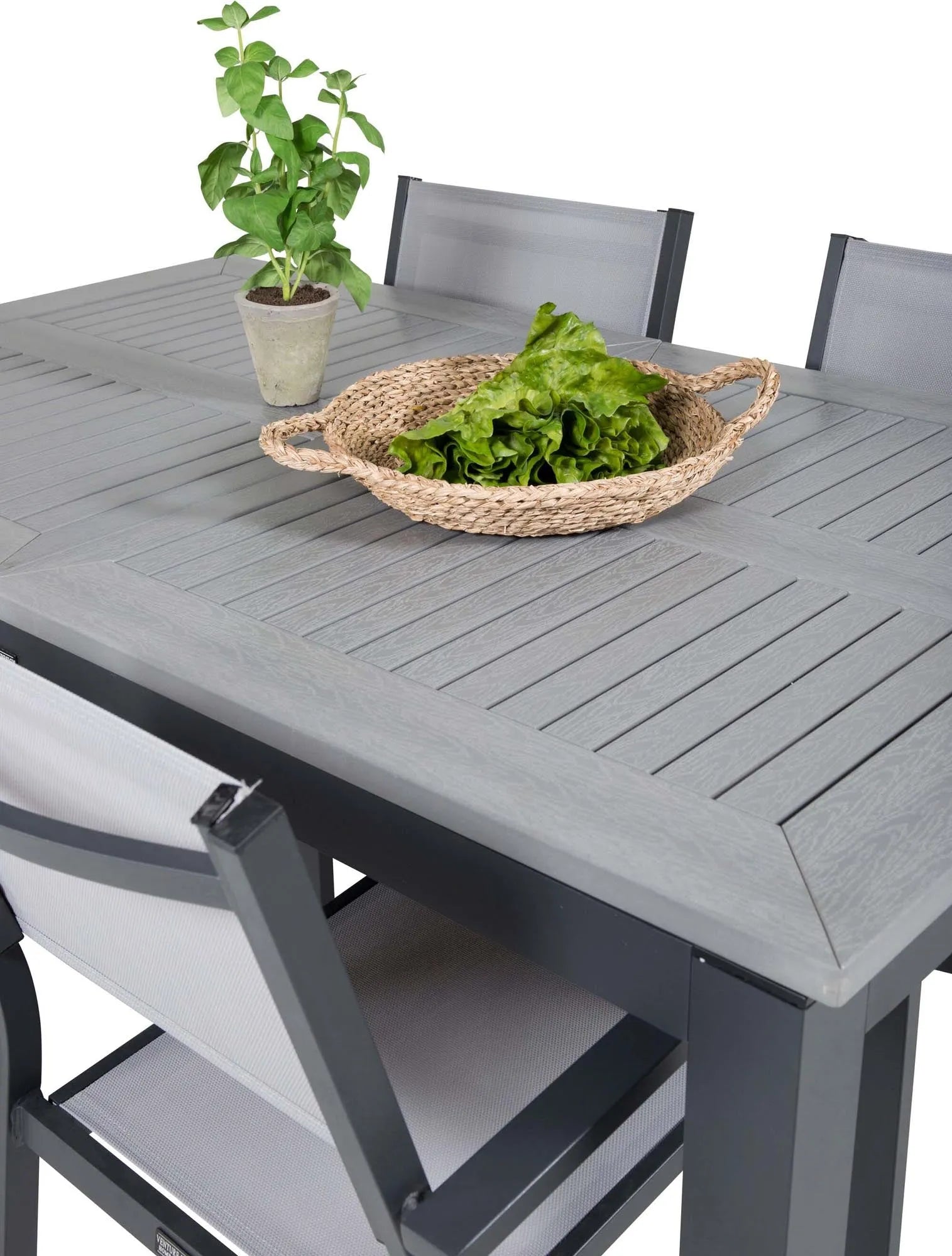 Albany Outdoor-Esstischset + Copacabana 152cm/4St. - KAQTU Design