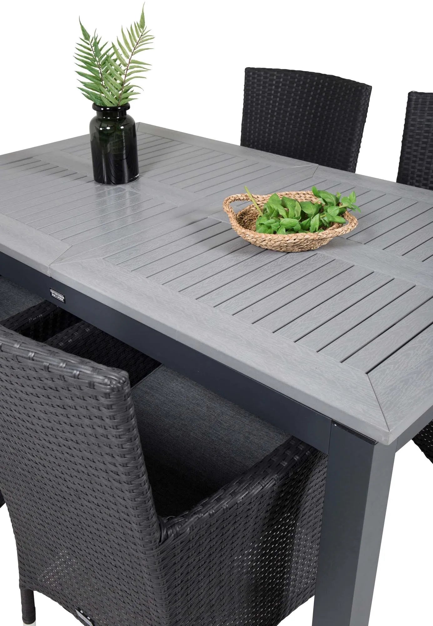 Albany Outdoor-Esstischset + Malin 152cm/4St. - KAQTU Design