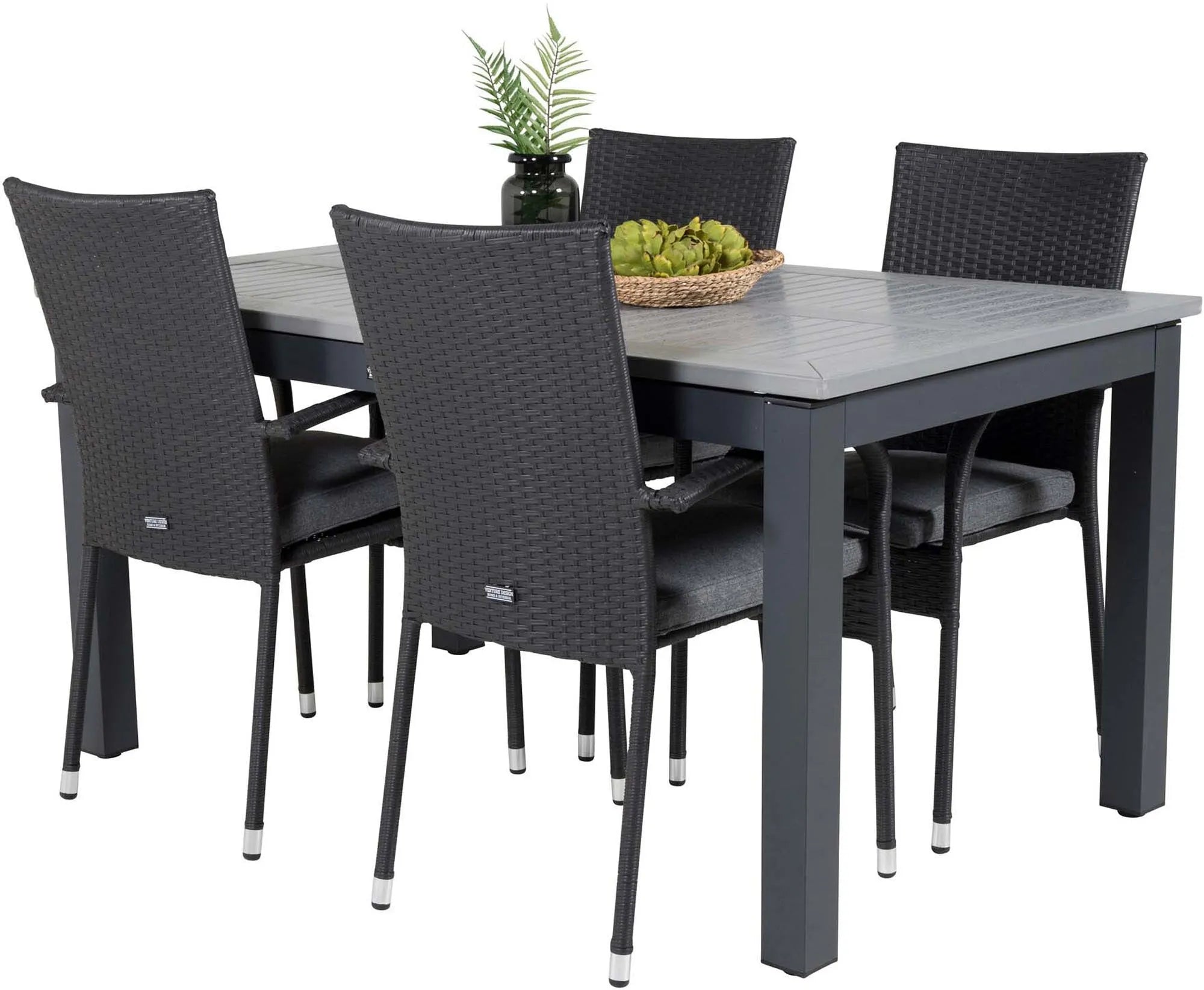 Albany Outdoor-Esstischset + Anna 152cm/4St. - KAQTU Design