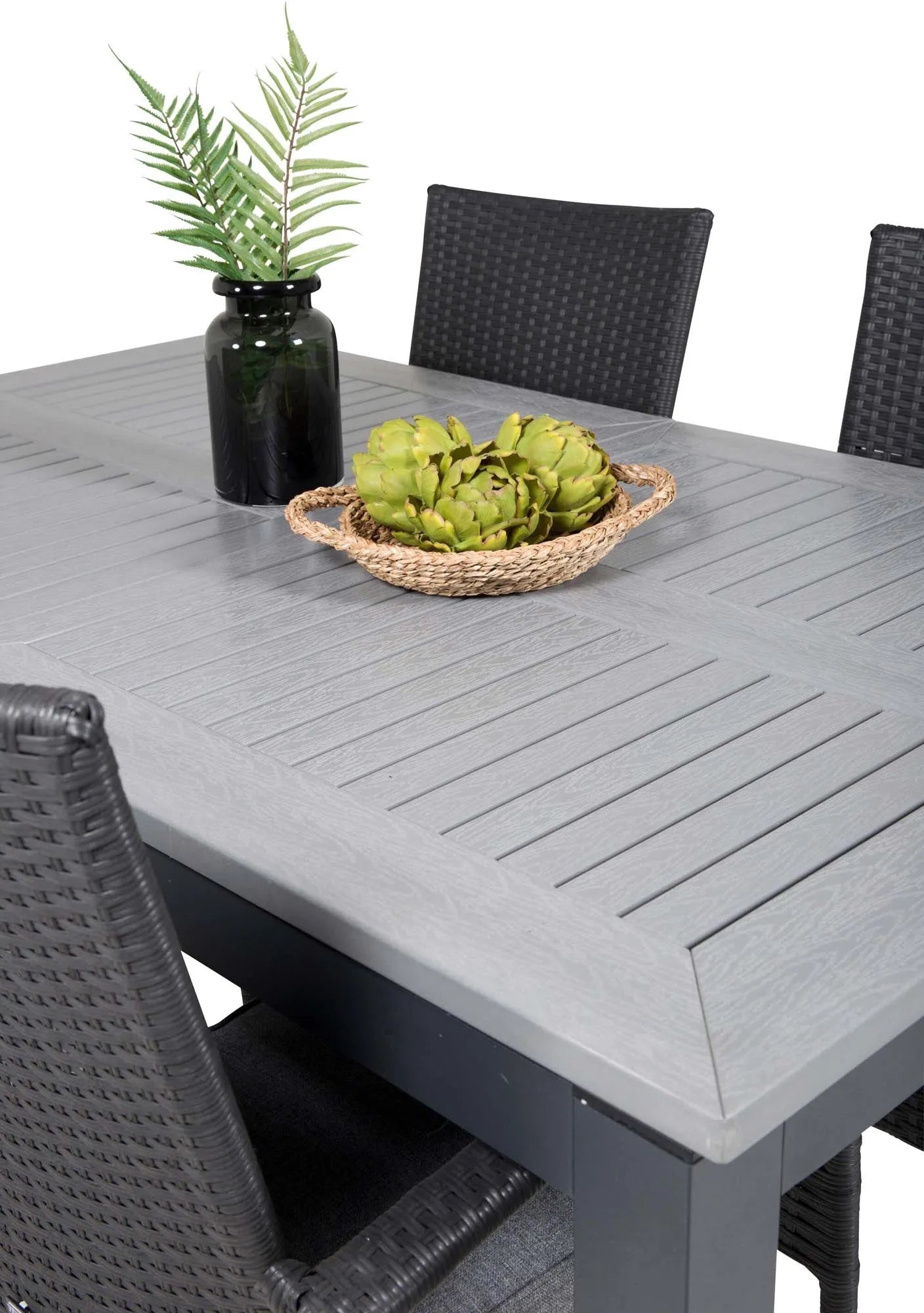 Albany Outdoor-Esstischset + Anna 152cm/4St. - KAQTU Design