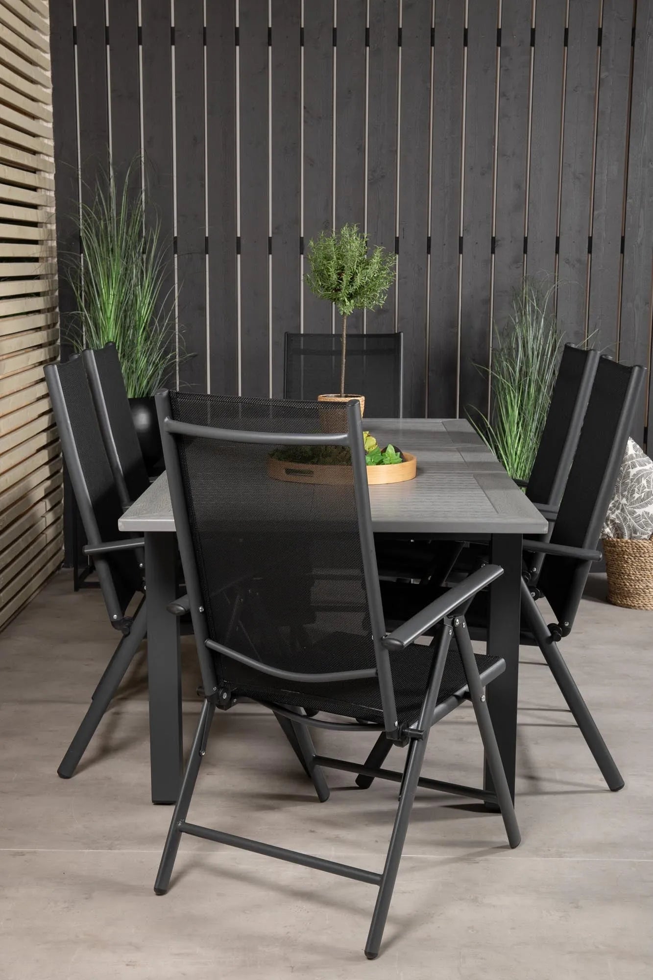 Albany Outdoor-Esstischset + Break 152cm/6St. - KAQTU Design