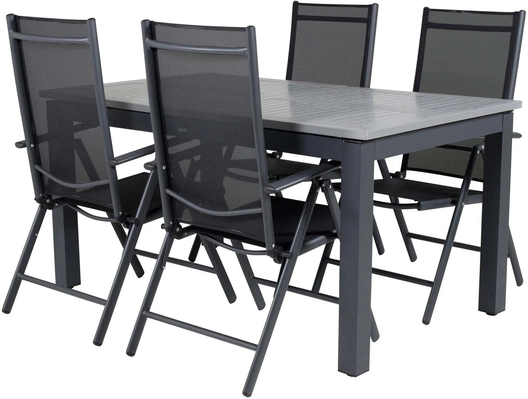 Albany Outdoor-Esstischset + Break 152cm/4St. - KAQTU Design