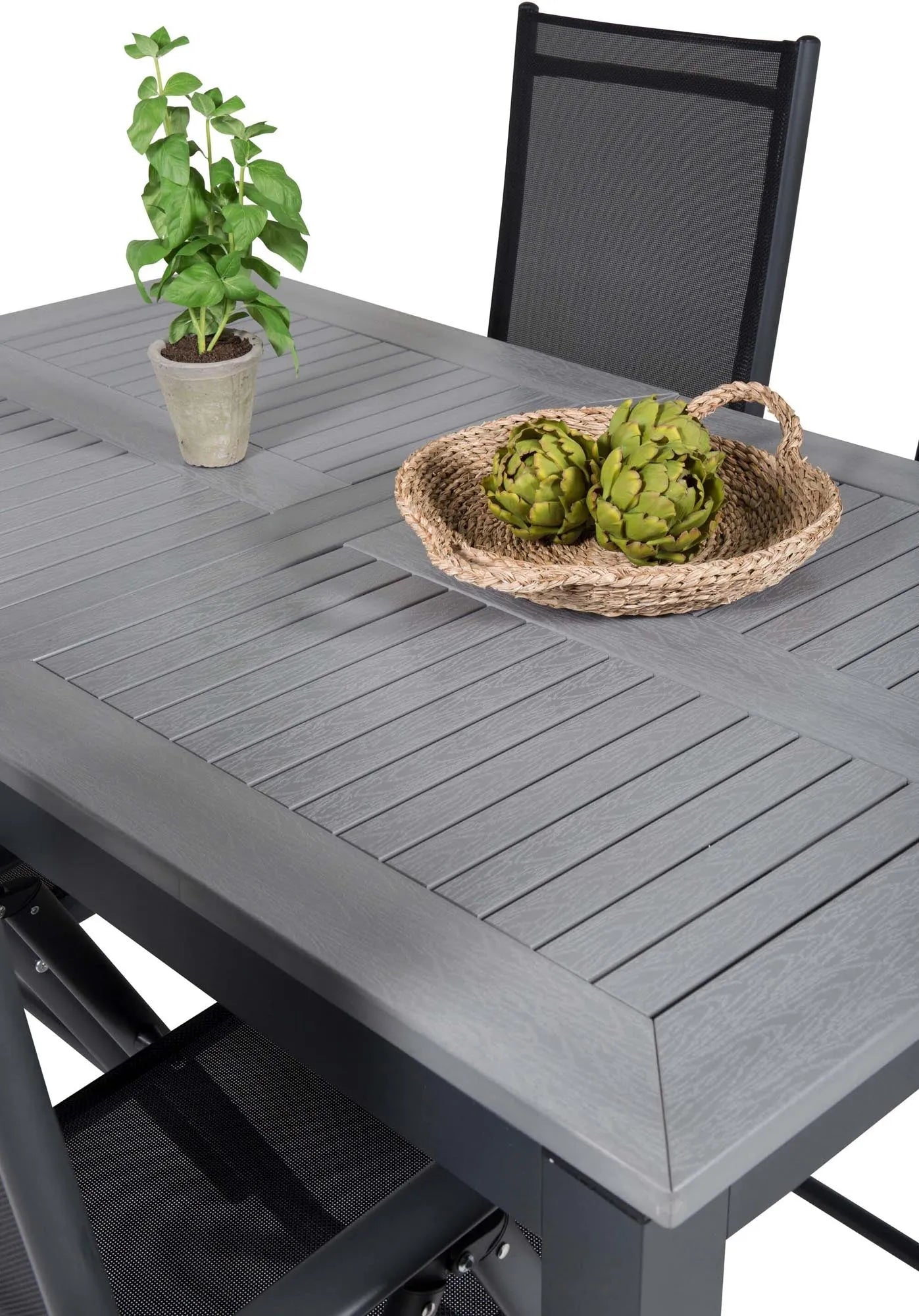 Albany Outdoor-Esstischset + Break 152cm/4St. - KAQTU Design