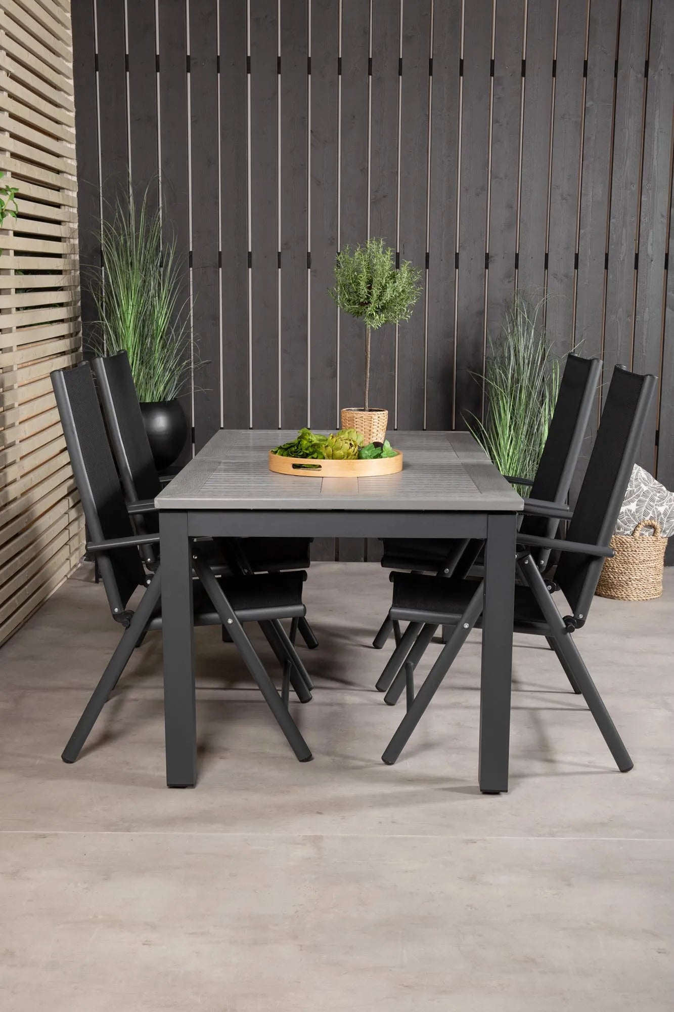 Albany Outdoor-Esstischset + Break 152cm/4St. - KAQTU Design