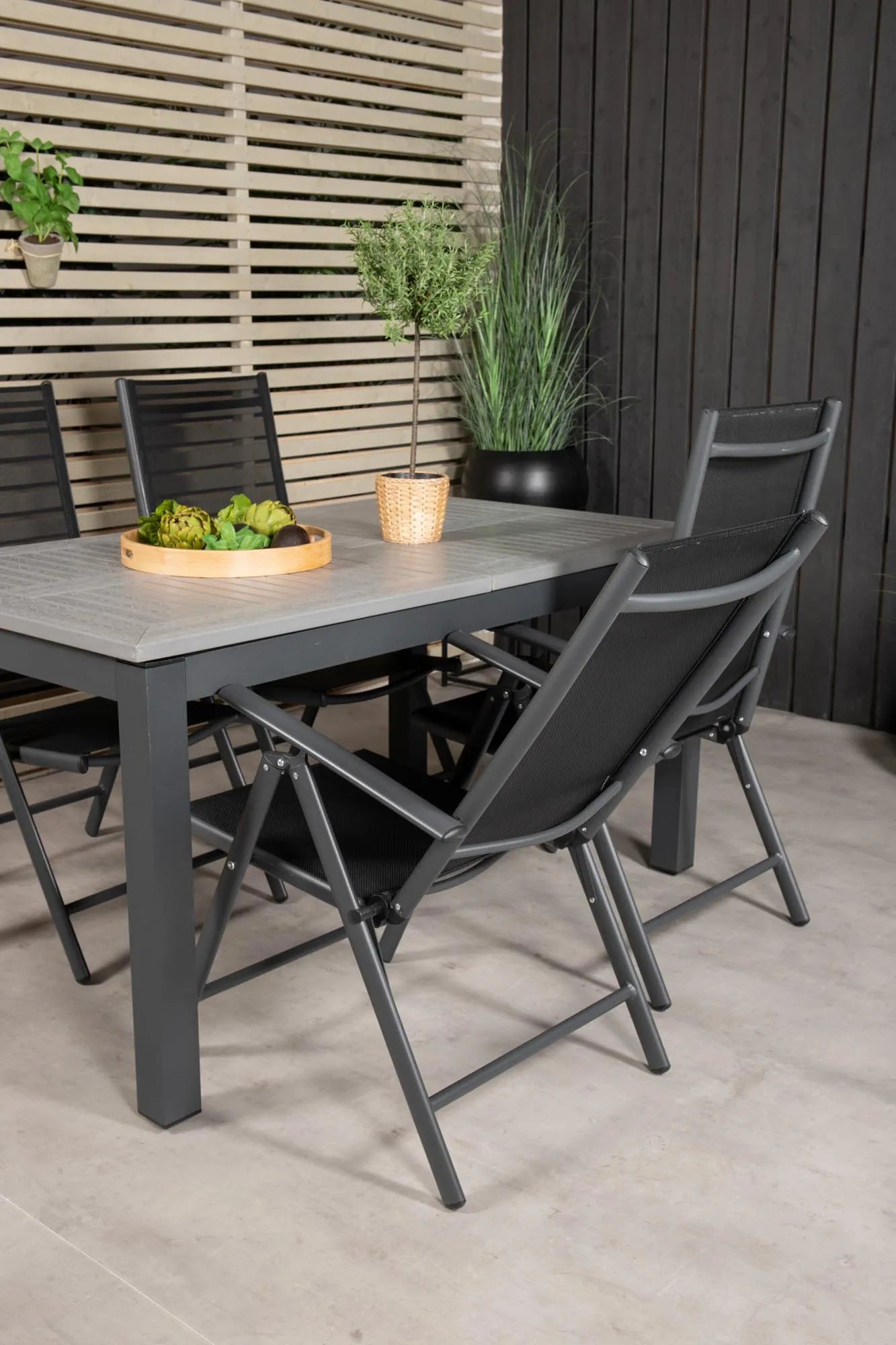 Albany Outdoor-Esstischset + Break 152cm/4St. - KAQTU Design