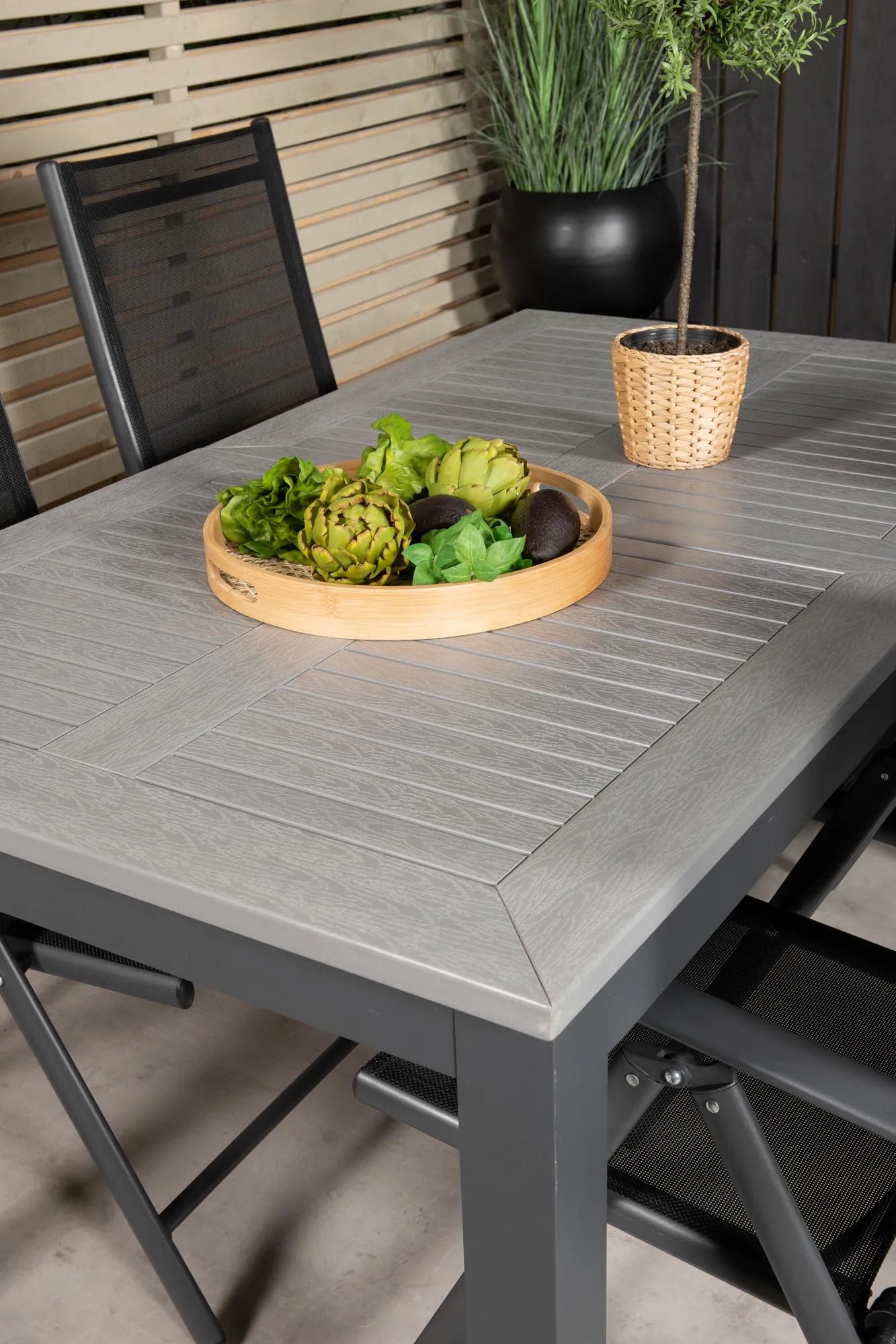 Albany Outdoor-Esstischset + Break 152cm/4St. - KAQTU Design