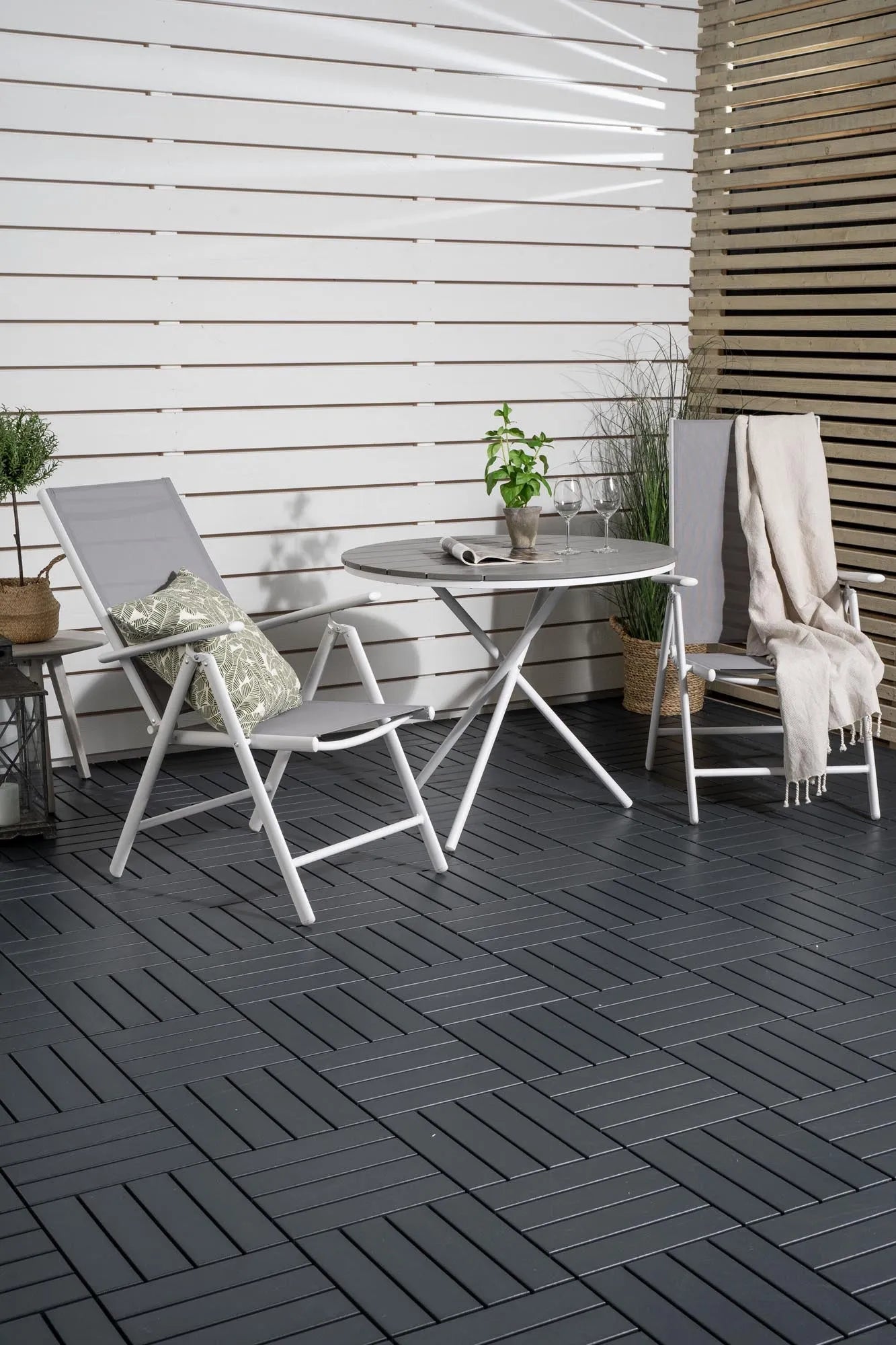 Parma Outdoor-Tischset + Break ⌀90cm/2St. - KAQTU Design