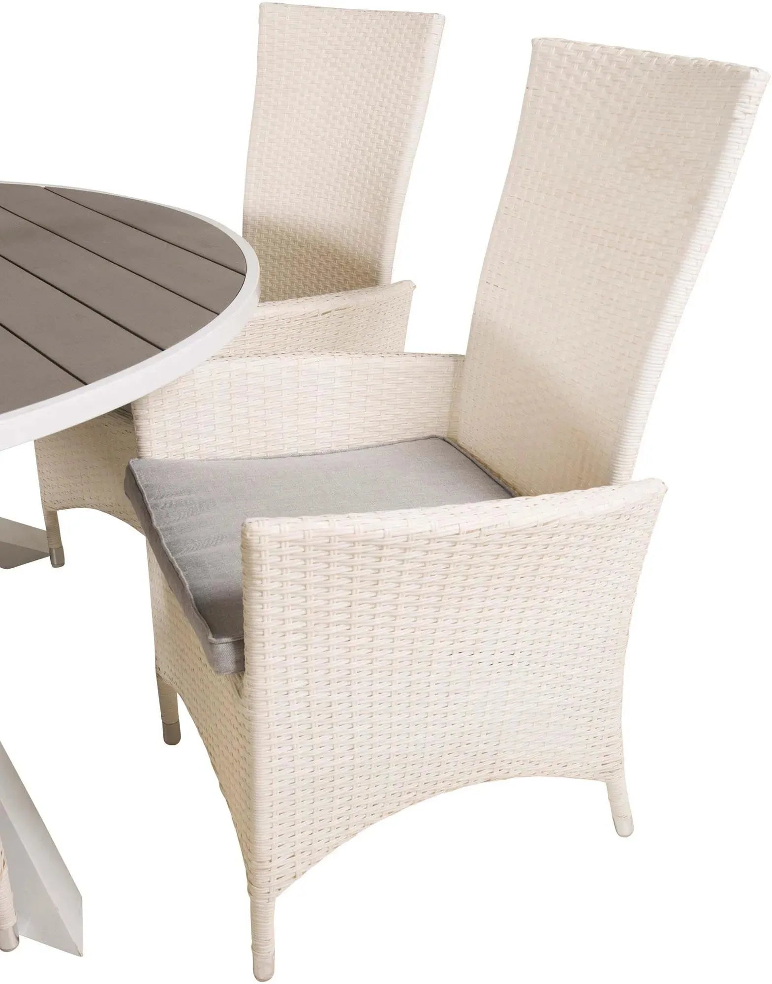 Parma Outdoor-Tischset + Padova ⌀140cm/6St. - KAQTU Design