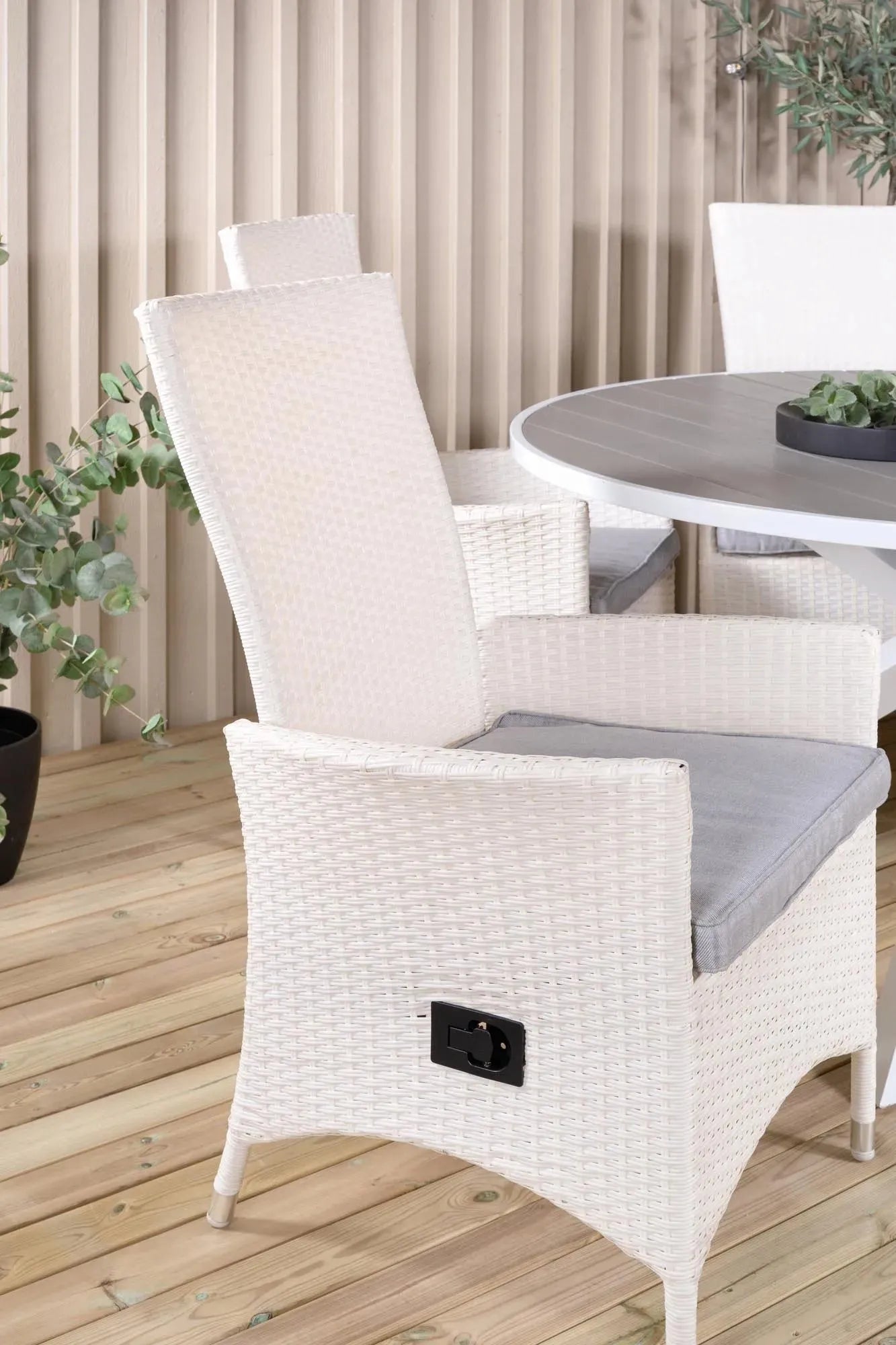 Parma Outdoor-Tischset + Padova ⌀140cm/6St. - KAQTU Design