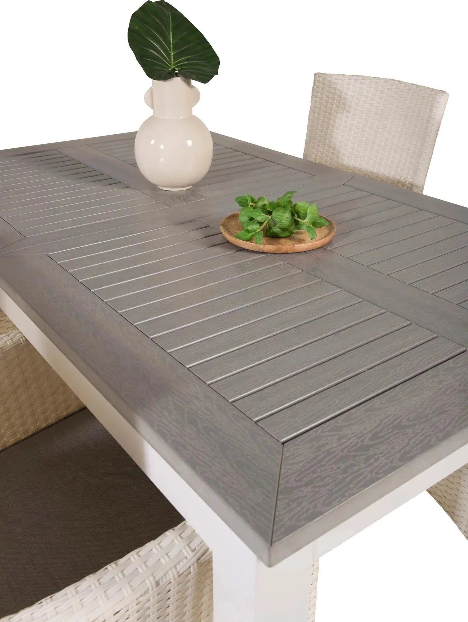 Albany Outdoor-Esstischset + Malin 160cm/4St. - KAQTU Design