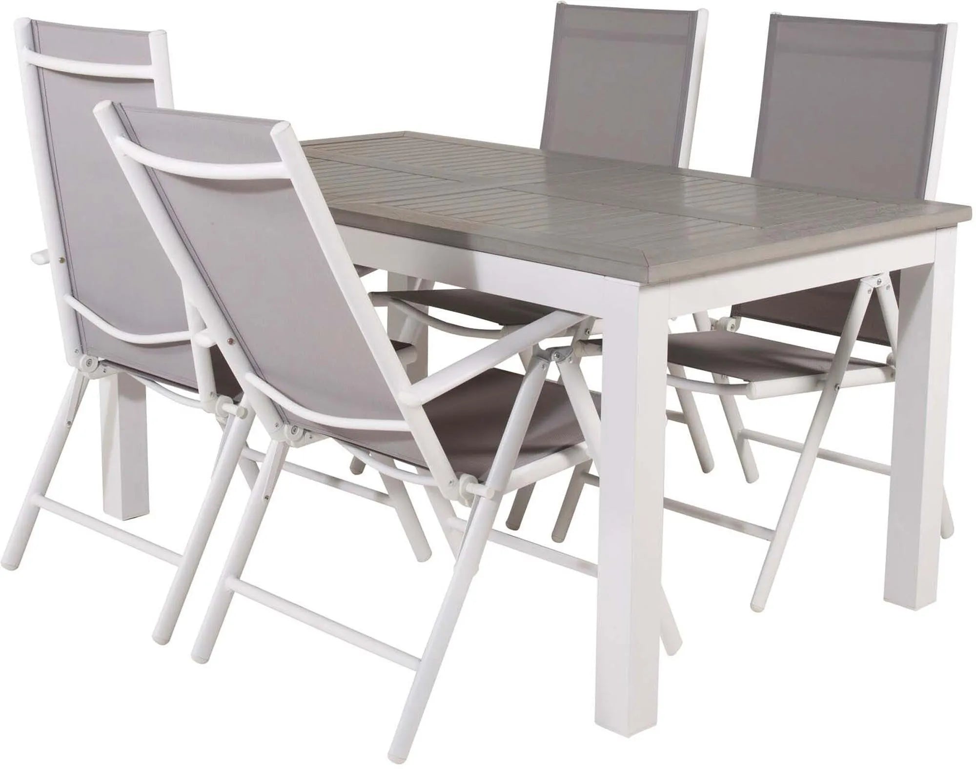 Albany Outdoor-Esstischset + Break 160cm/4St. - KAQTU Design