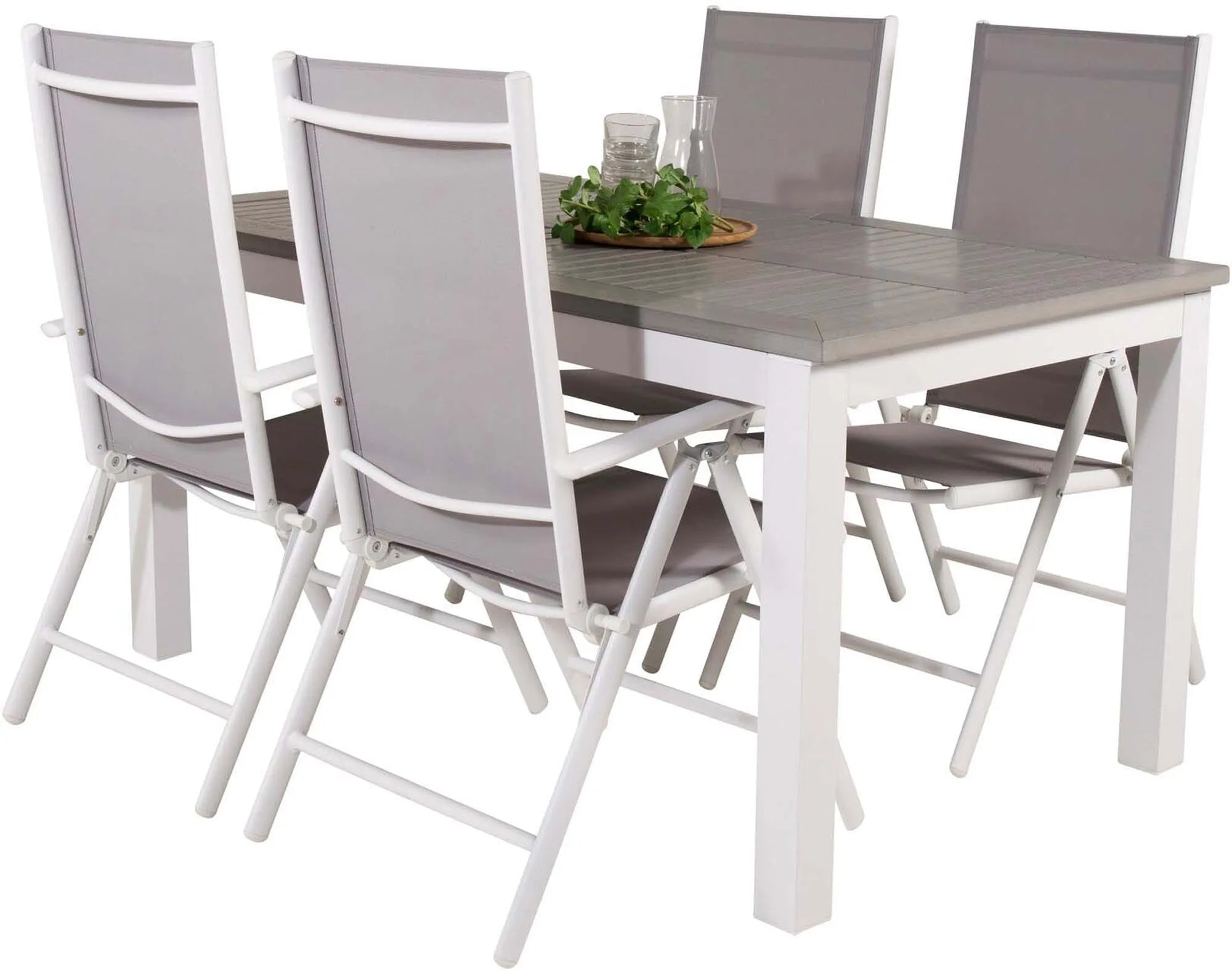 Albany Outdoor-Esstischset + Break 160cm/4St. - KAQTU Design