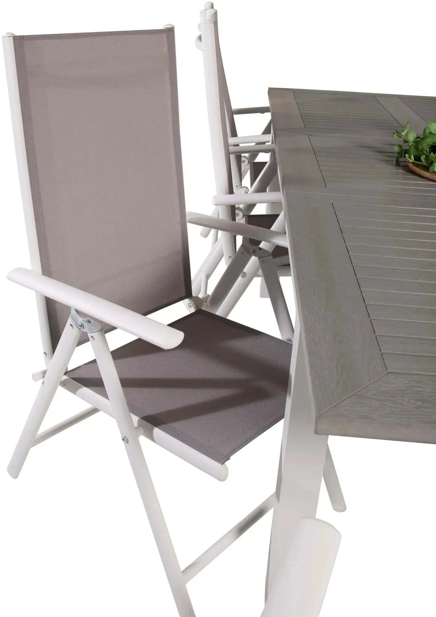 Albany Outdoor-Esstischset + Break 160cm/8St. - KAQTU Design