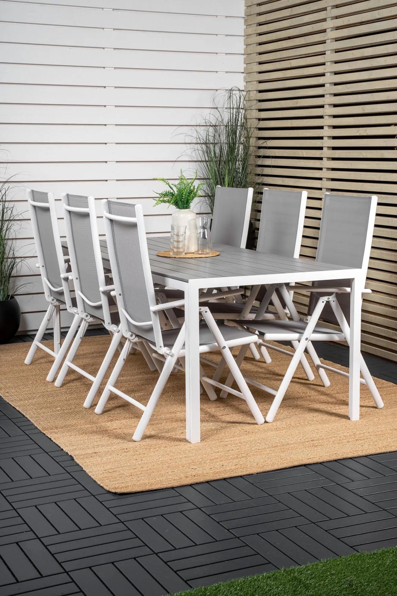 Break Outdoor-Tischset 205cm/6St. - KAQTU Design