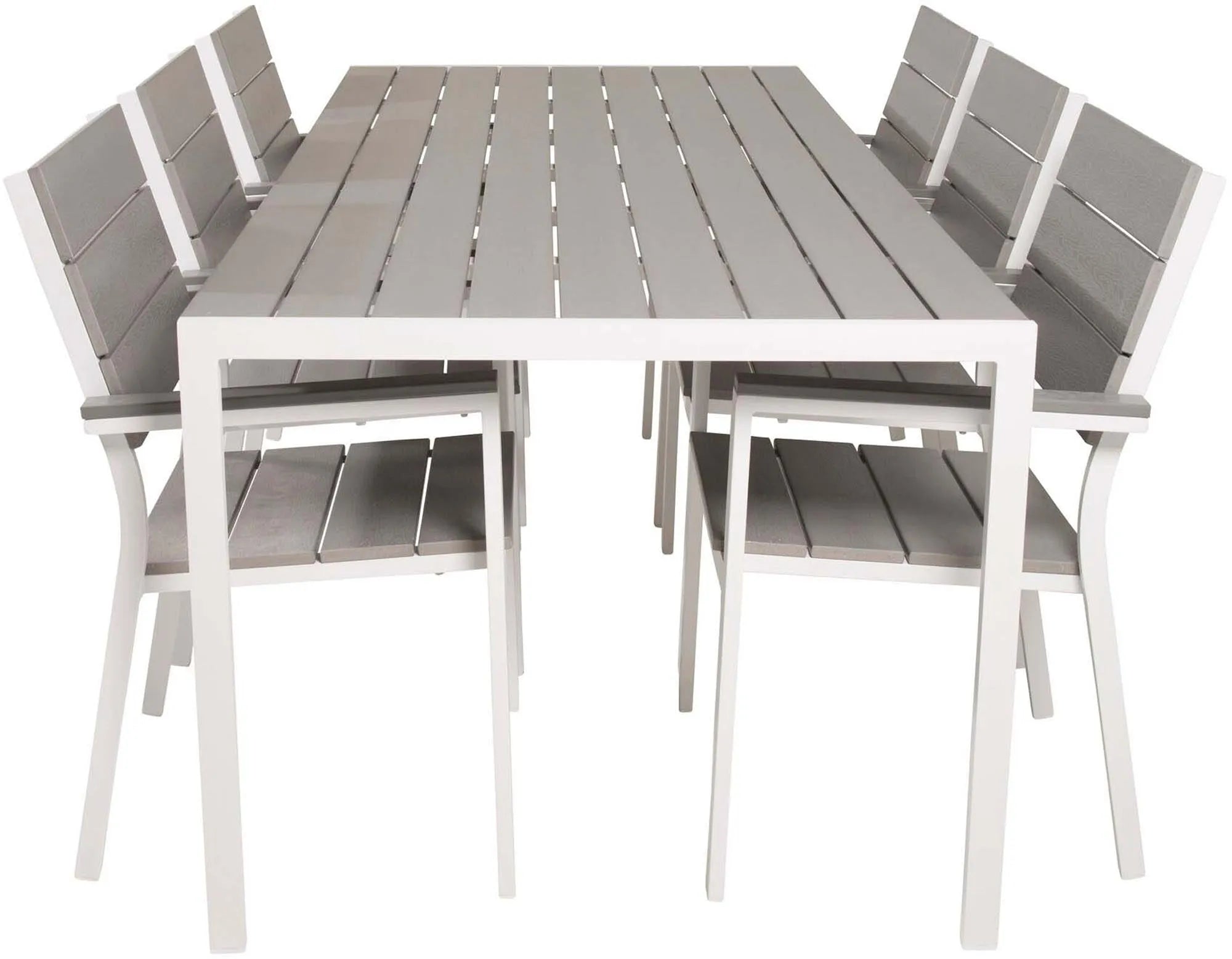 Stilvolles Break Outdoor-Tischset von Venture Home: Langlebiger Aintwood-Tisch & 6 komfortable Stühle für unvergessliche Outdoor-Momente.