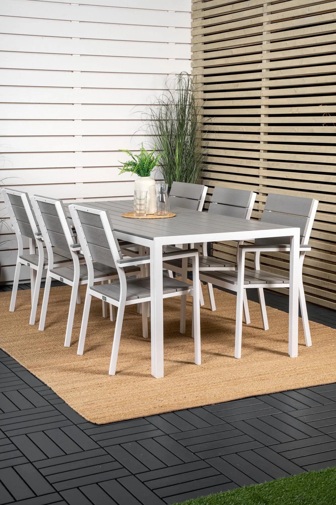 Break Outdoor-Tischset + Levels 205cm/6St. - KAQTU Design