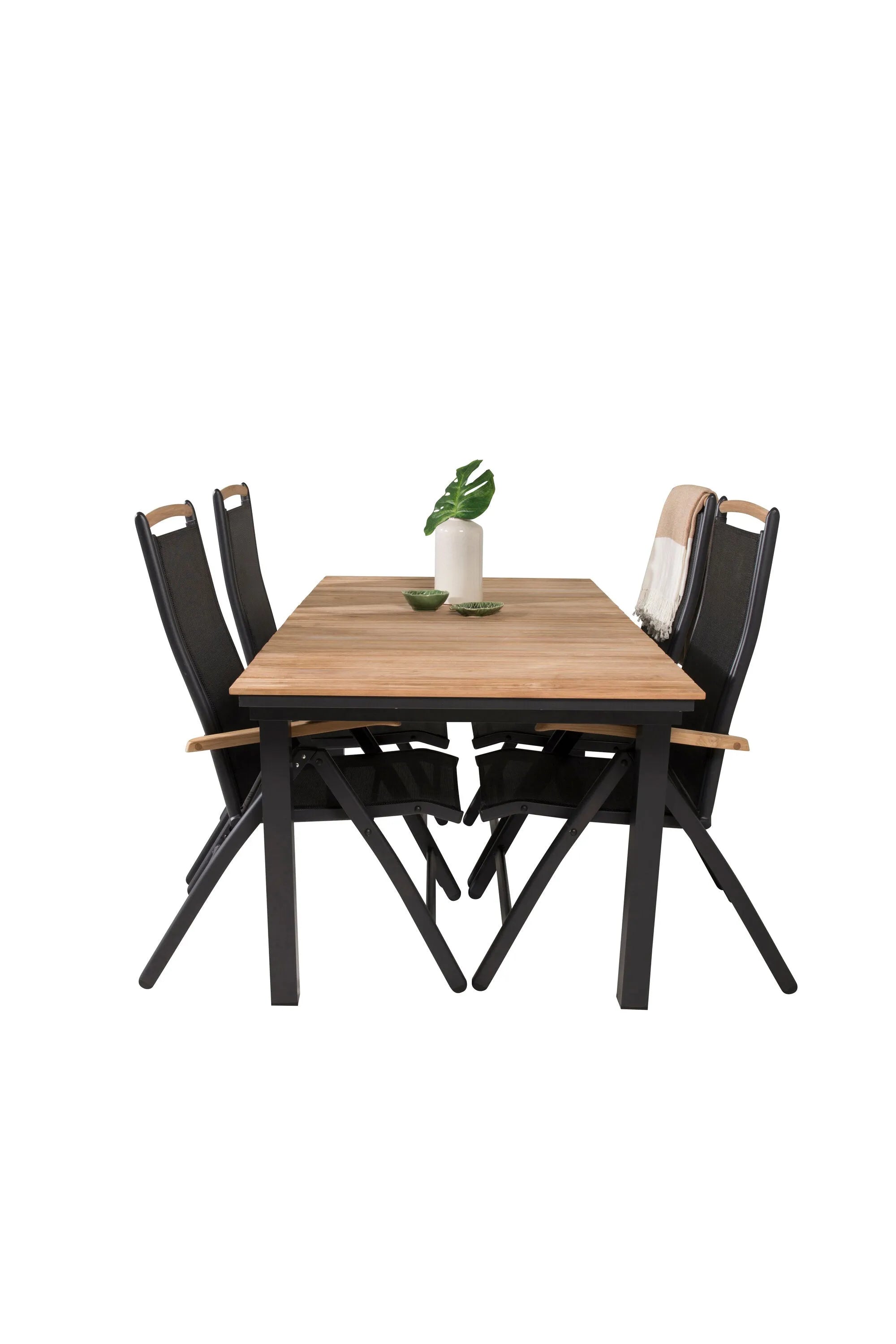 Mexico Rechteckiger Esstisch in Schwarz/Nature präsentiert im Onlineshop von KAQTU Design AG. Gartentischset ist von Venture Home