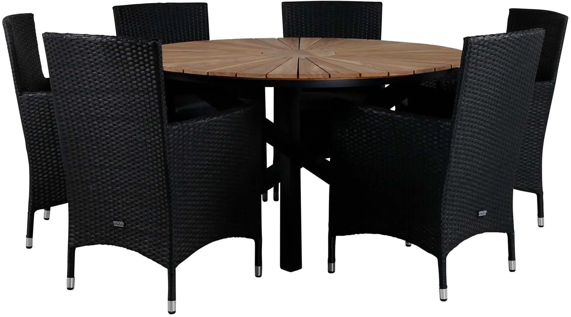 Mexiko Outdoor-Tischset + Malin ⌀140cm/6St. - KAQTU Design