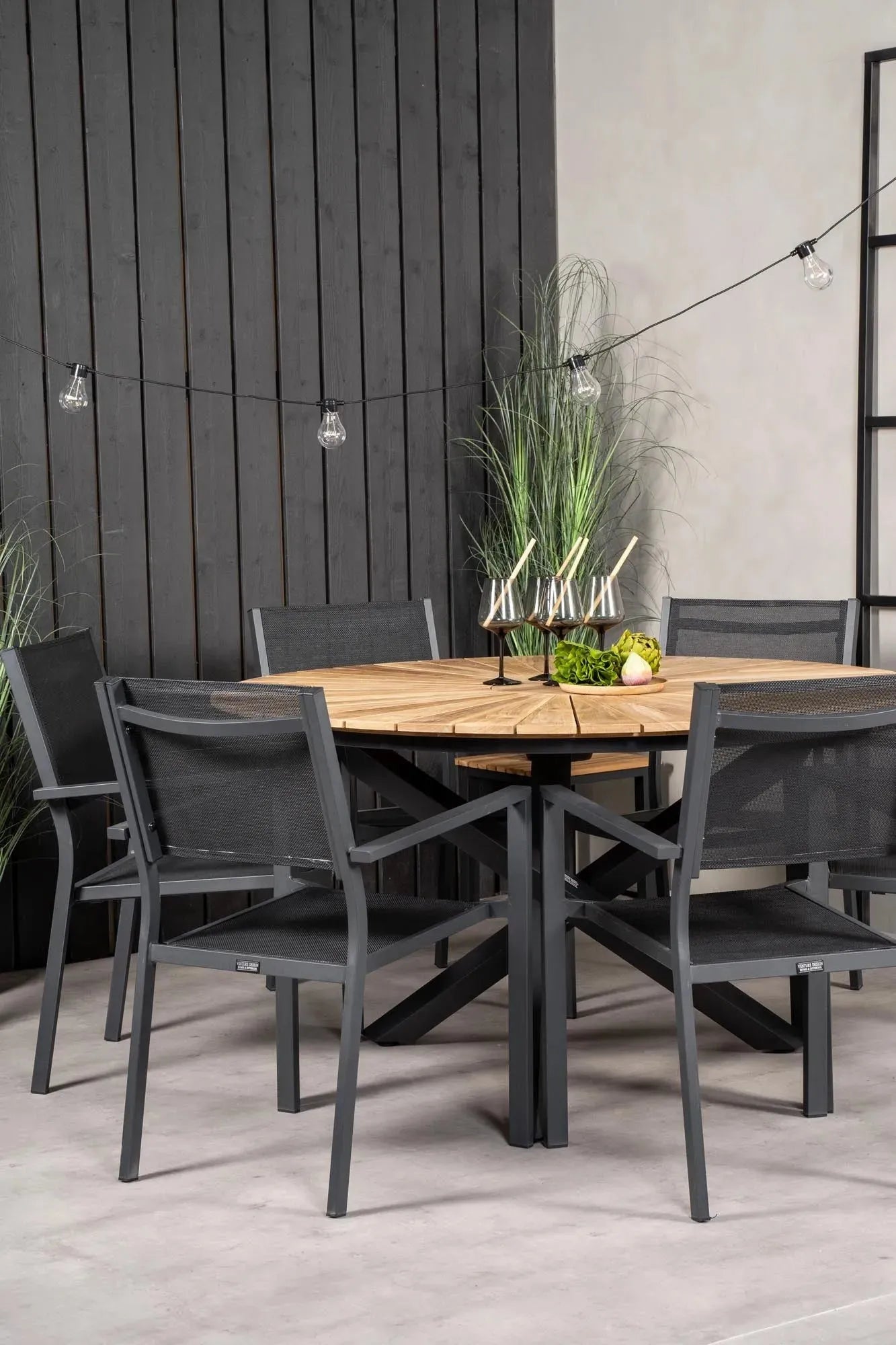 Mexiko Outdoor-Tischset + Copacabana ⌀140cm/6St. - KAQTU Design