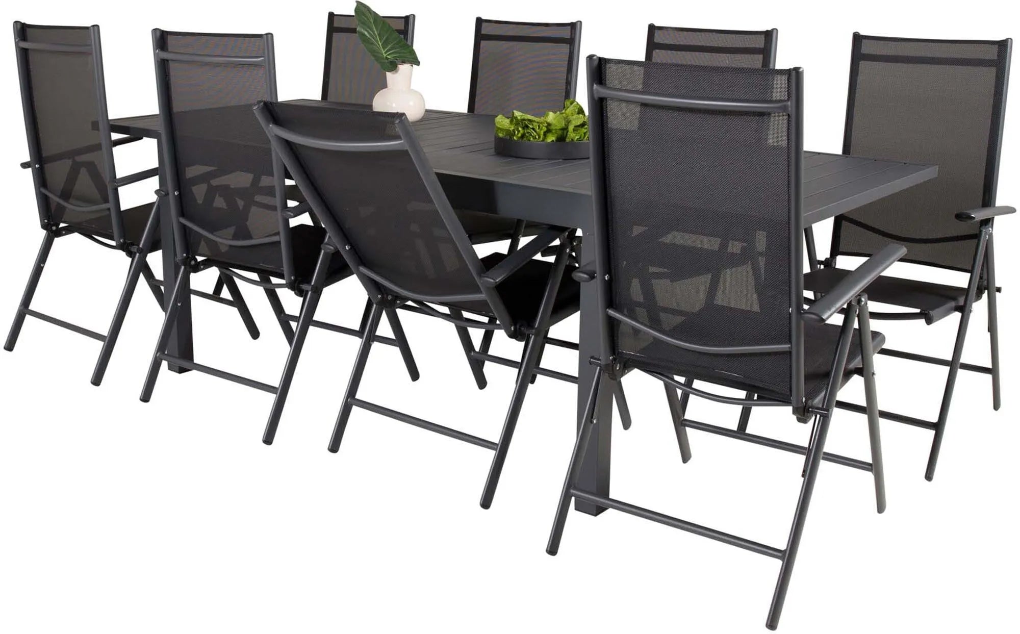 Marbella Outdoor-Tischset + Break 240cm/8St. - KAQTU Design