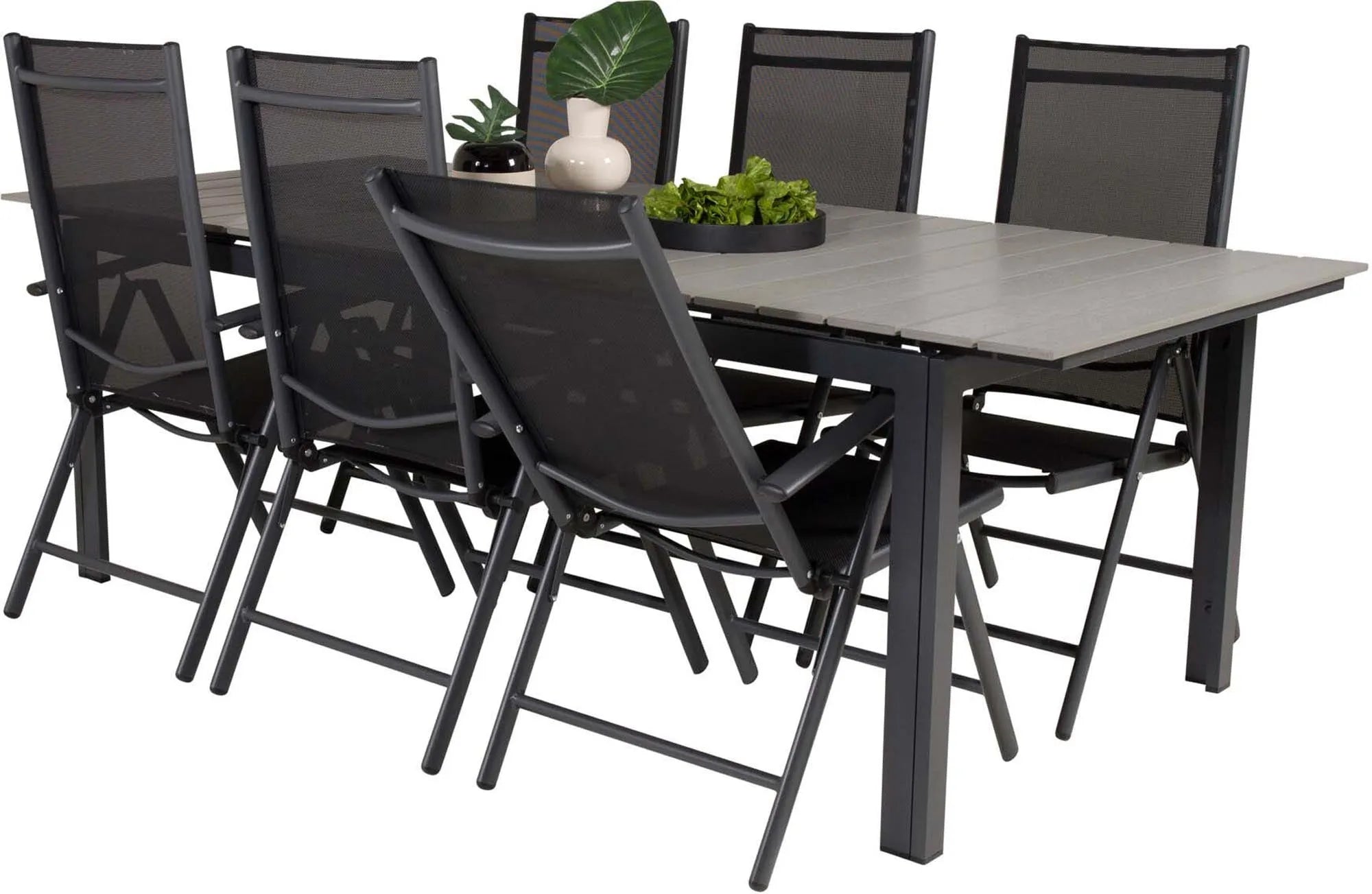 Levels Outdoor-Tischset + Break 224cm/6St. - KAQTU Design