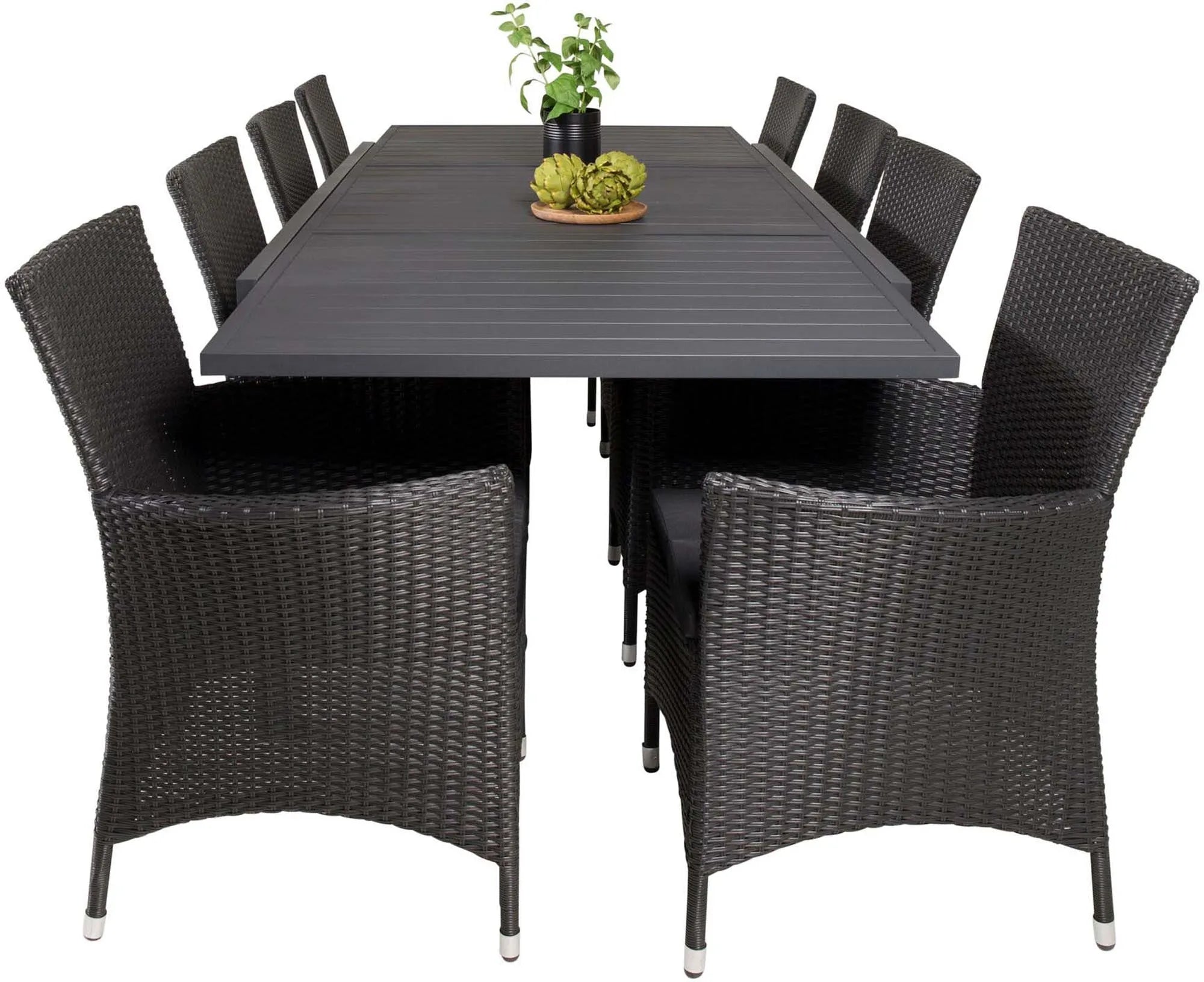 Marbella Outdoor-Tischset + Knick 240cm/8St. - KAQTU Design