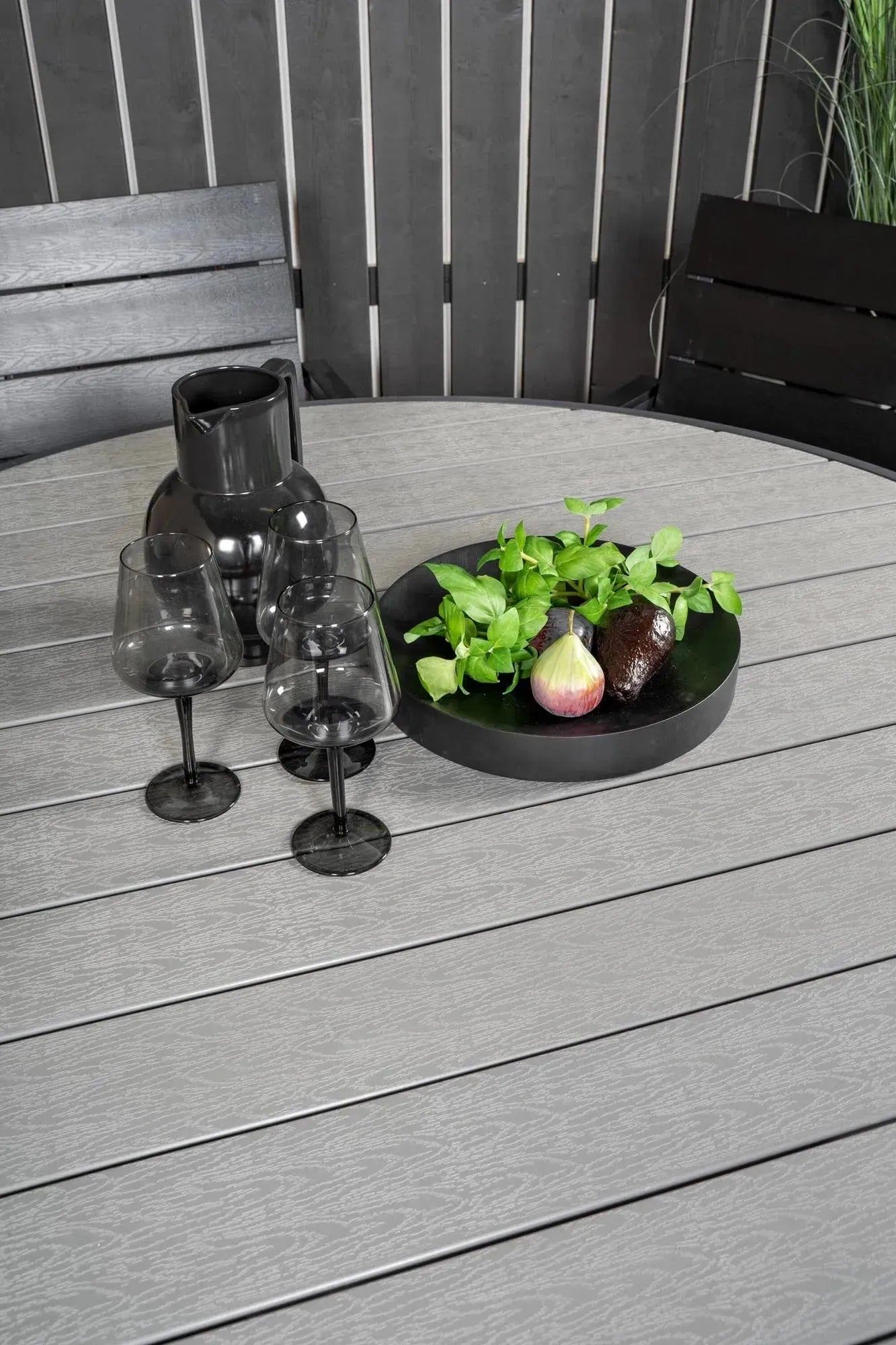 Parma Outdoor-Tischset + Levels ⌀140cm/6St. - KAQTU Design