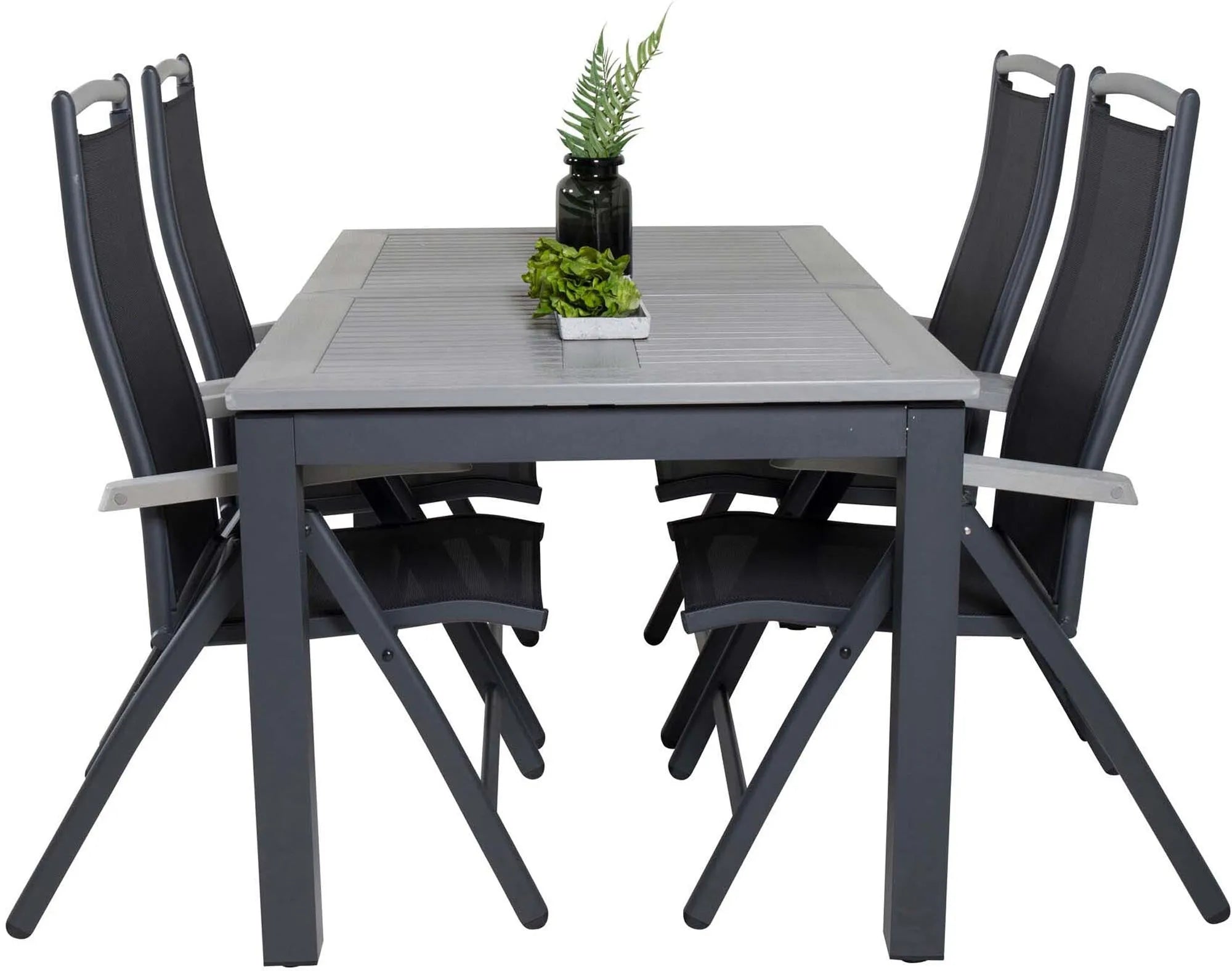 Albany Outdoor-Esstischset 160cm/4St. - KAQTU Design