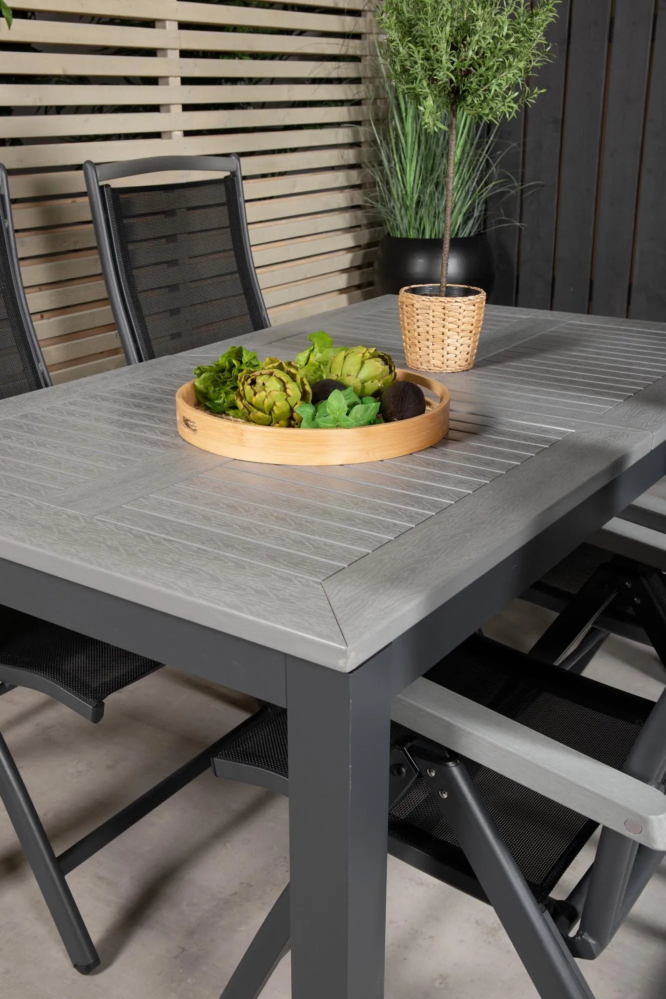 Albany Outdoor-Esstischset 160cm/4St. - KAQTU Design