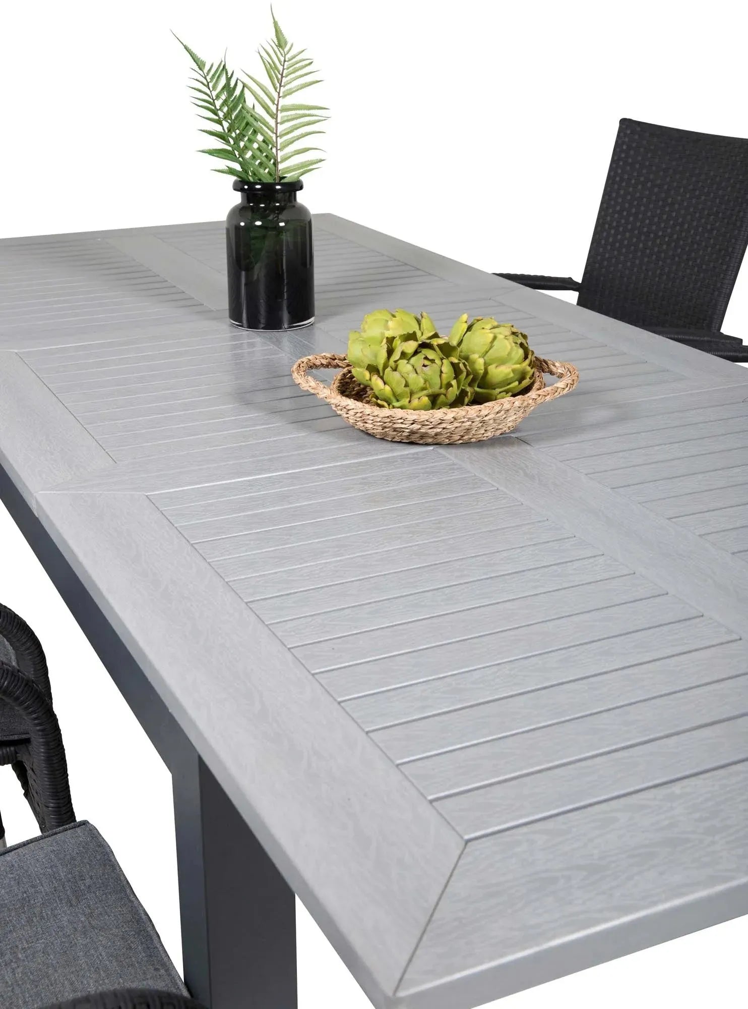 Albany Outdoor-Esstischset + Anna 160cm/6St. - KAQTU Design