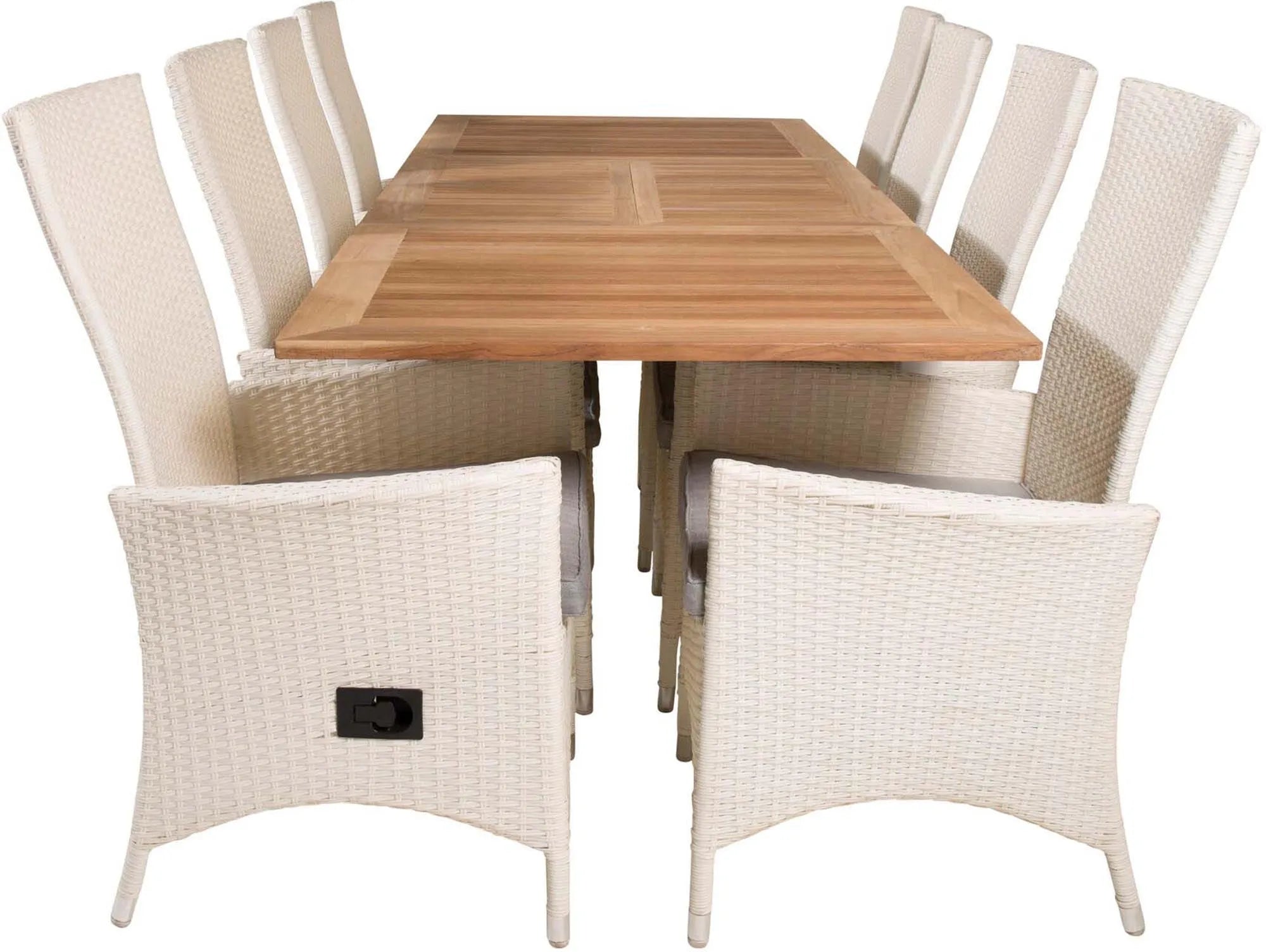 Panama Outdoor-Tischset + Padova 160cm/8St., Gartentischset, KAQTU Design