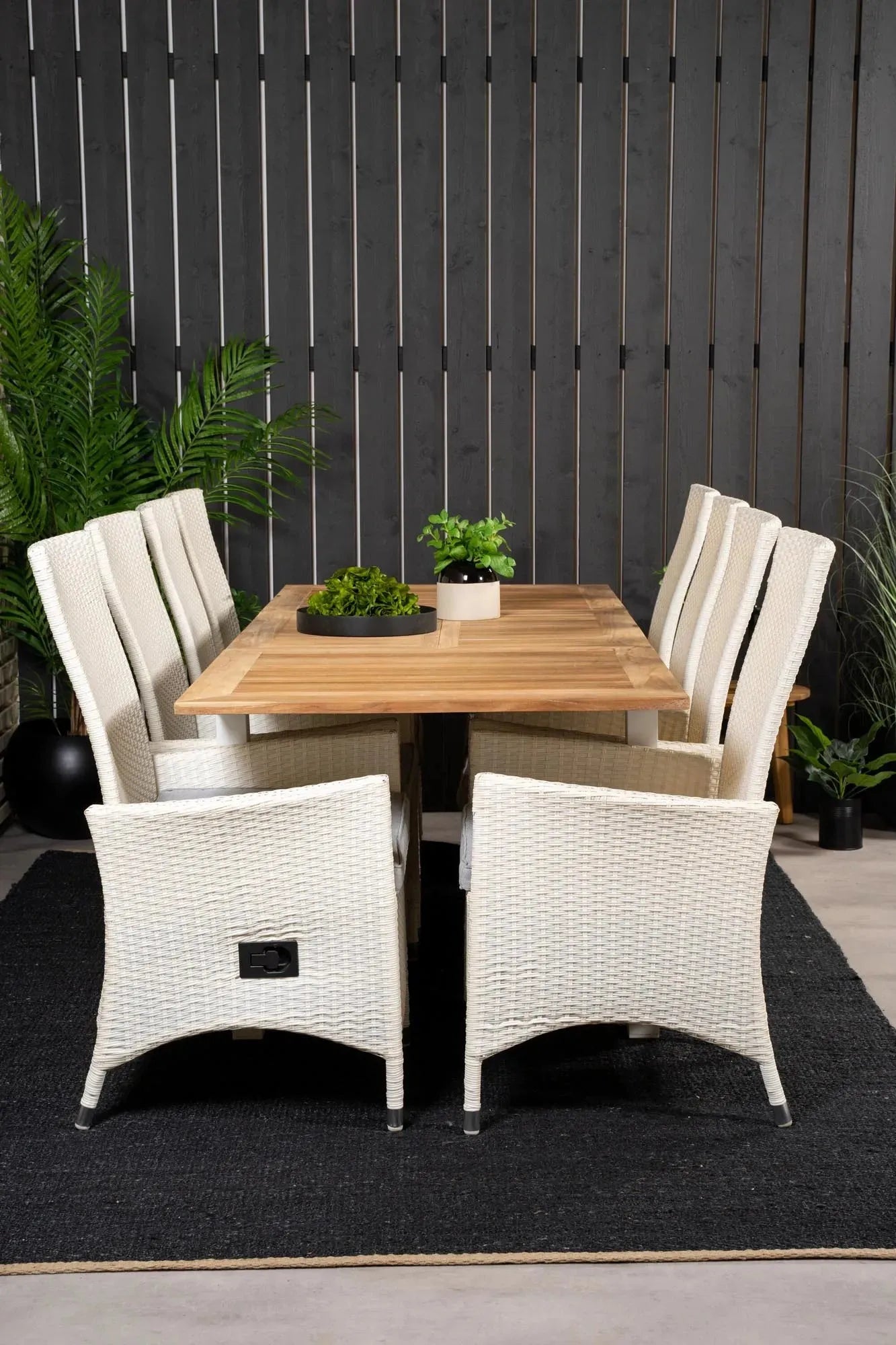 Panama Outdoor-Tischset + Padova 160cm/8St. - KAQTU Design