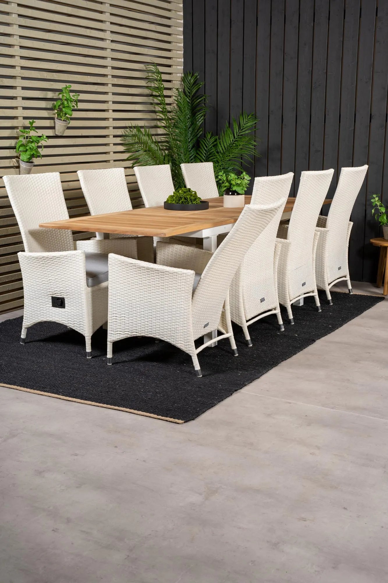 Panama Outdoor-Tischset + Padova 160cm/8St. - KAQTU Design