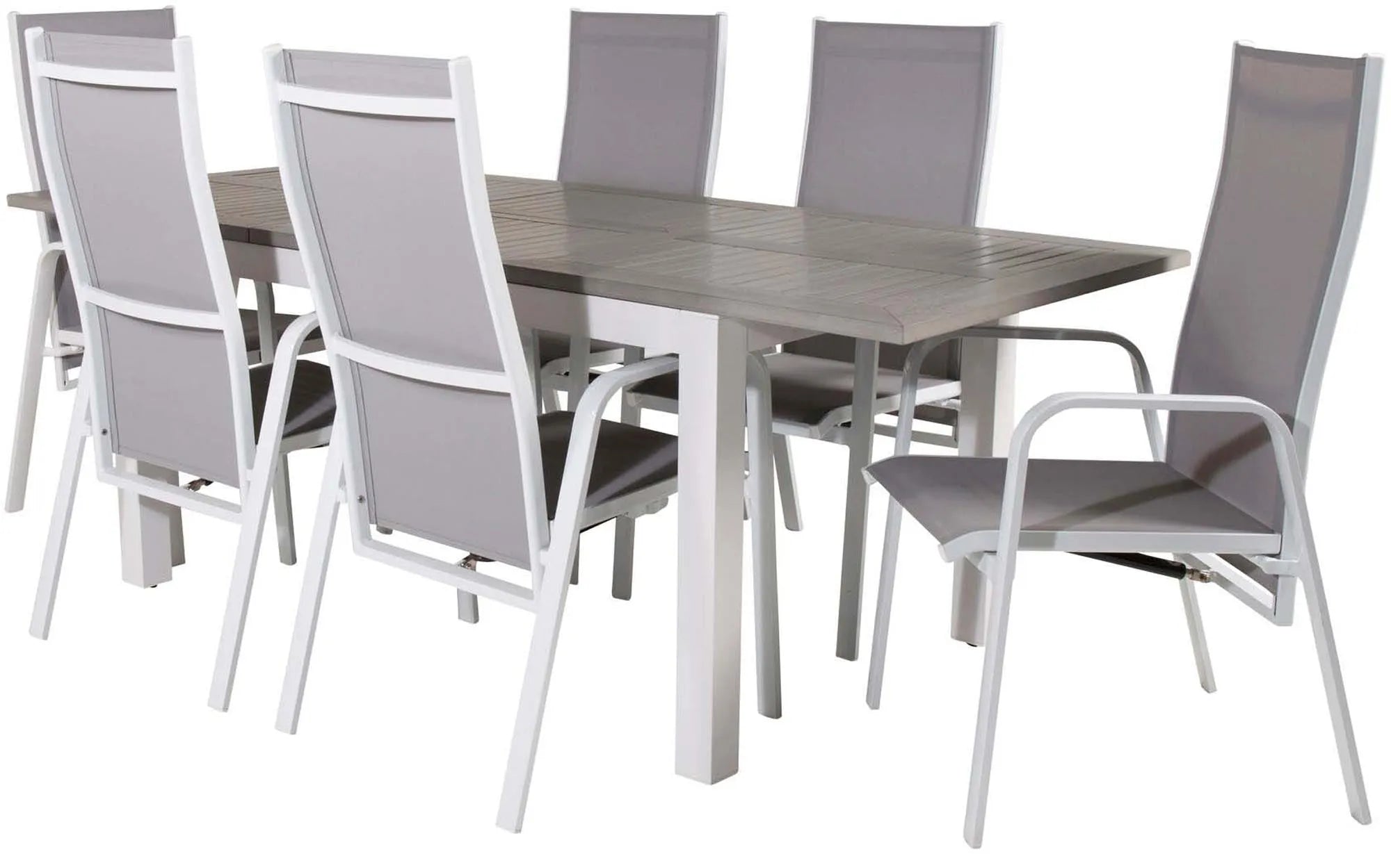 Albany Outdoor-Esstischset + Copacabana 152cm/6St. - KAQTU Design