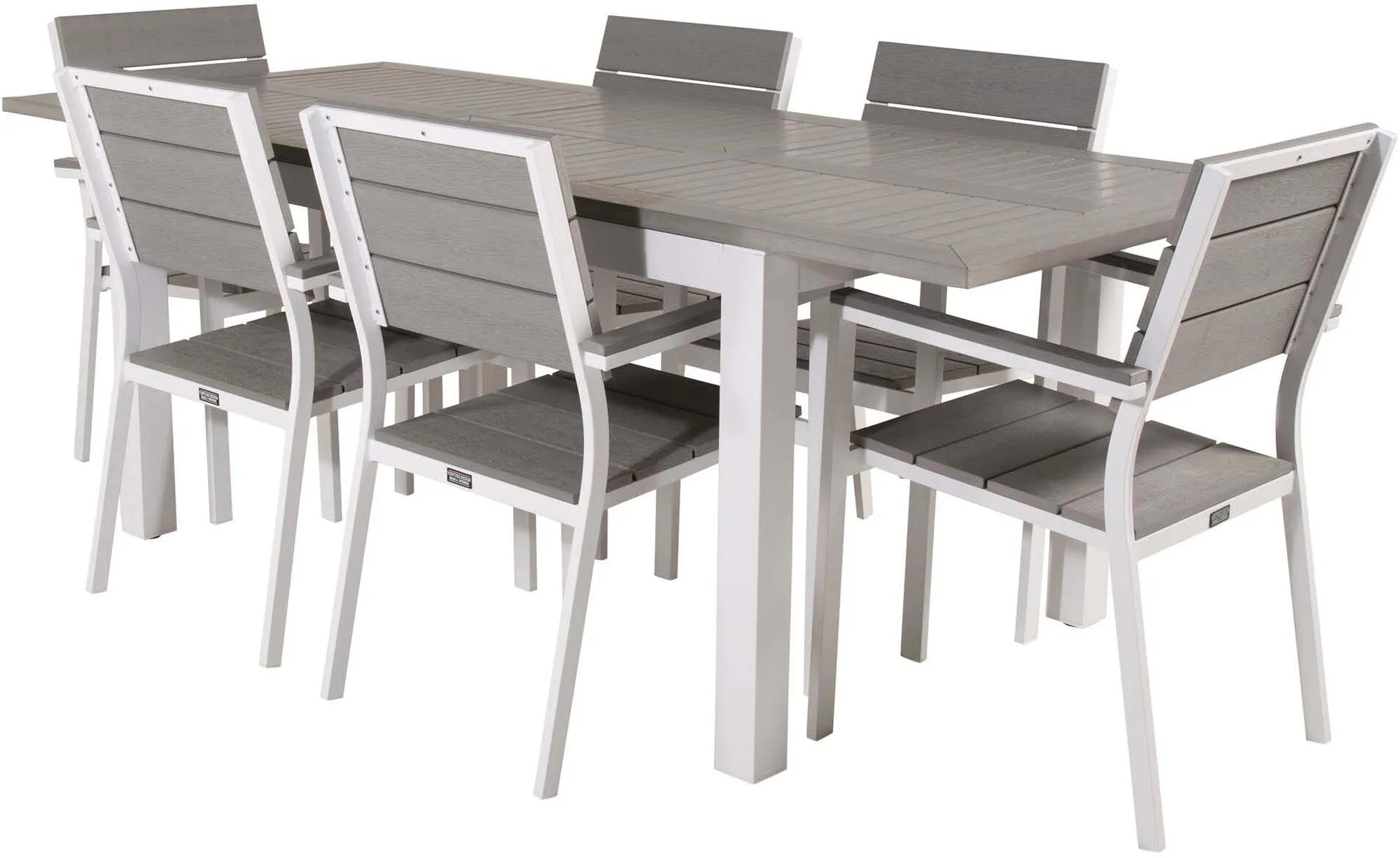 Albany Outdoor-Esstischset + Levels 152cm/6St. - KAQTU Design