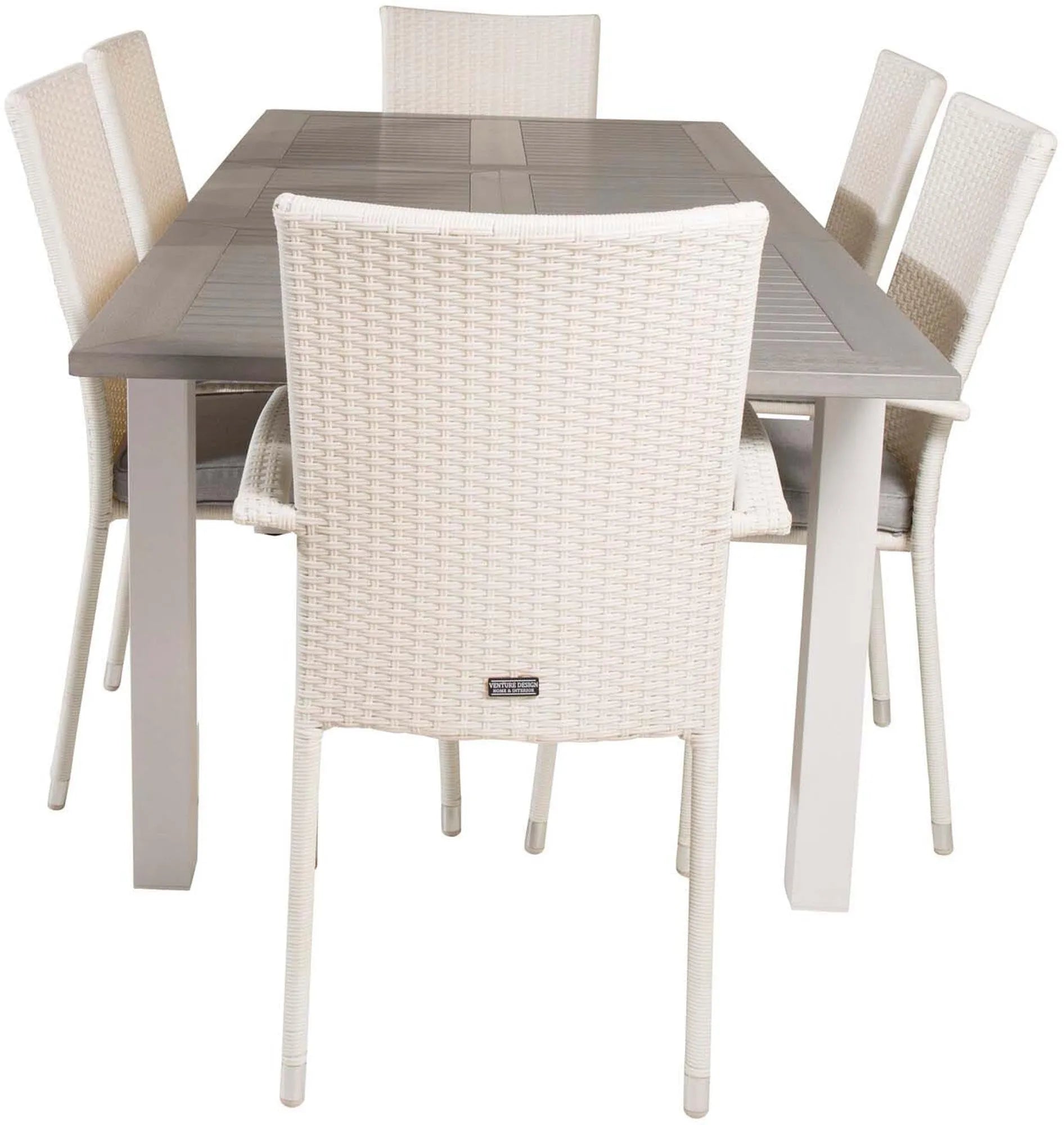 Albany Outdoor-Esstischset + Anna 152cm/6St. - KAQTU Design