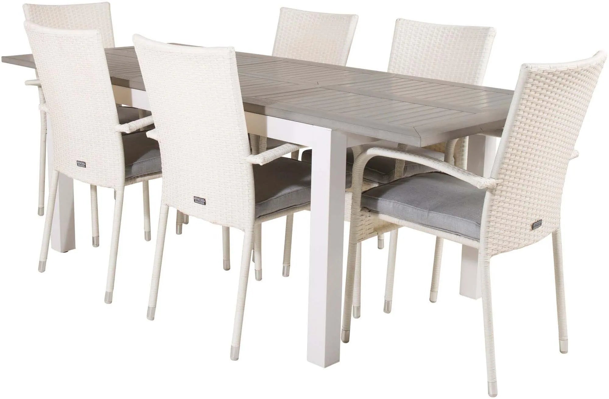 Albany Outdoor-Esstischset + Anna 152cm/6St. - KAQTU Design