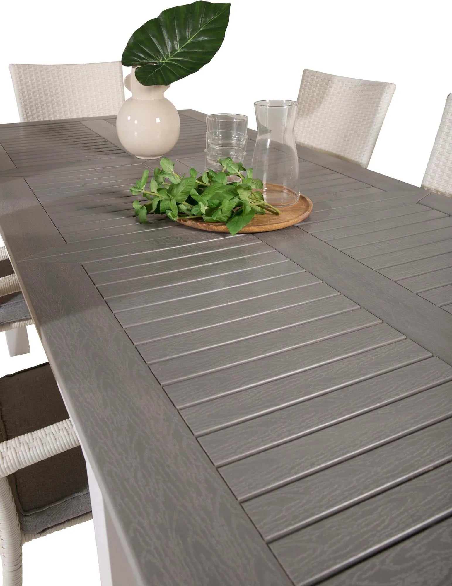 Albany Outdoor-Esstischset + Anna 152cm/6St. - KAQTU Design