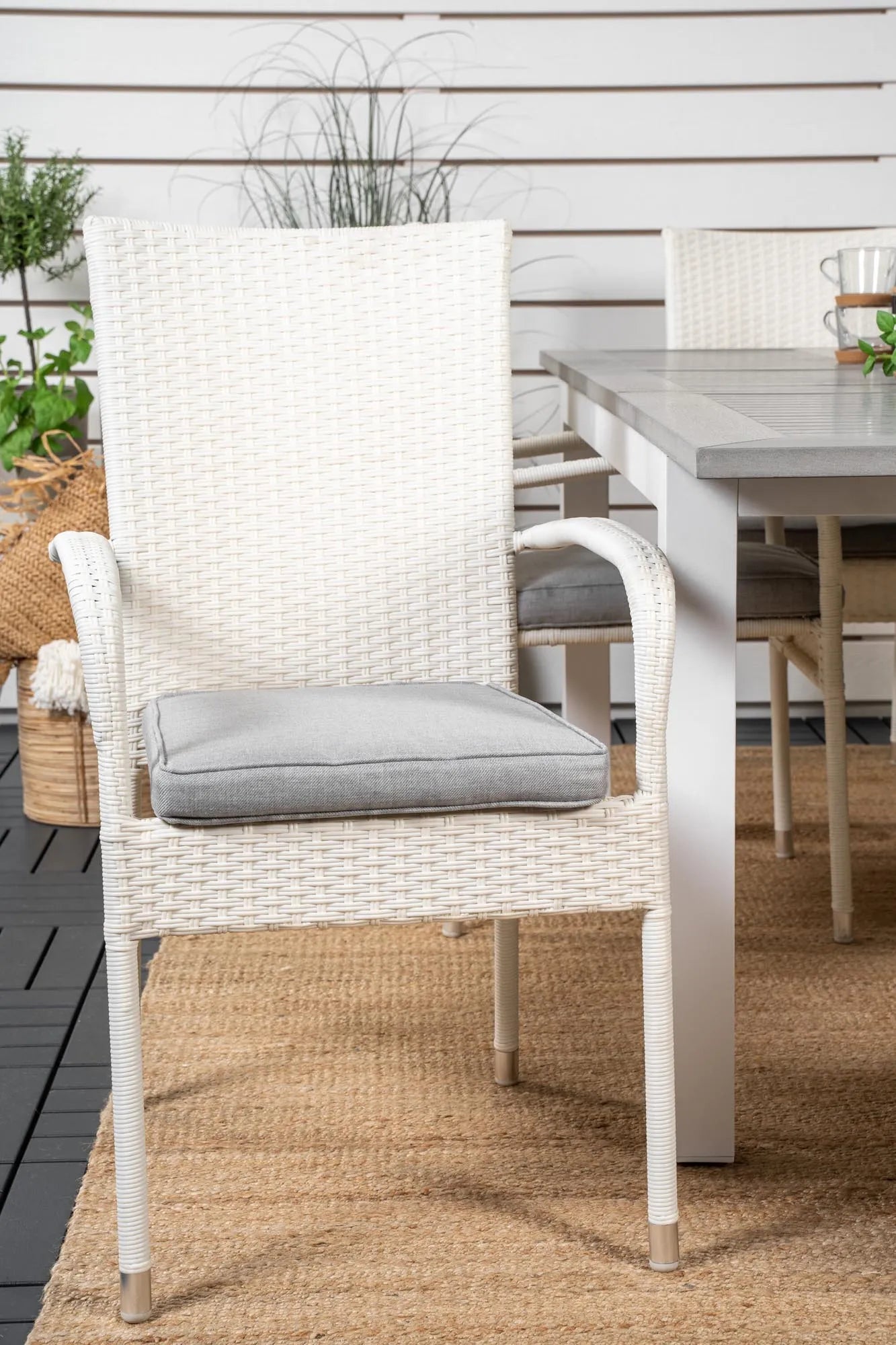 Albany Outdoor-Esstischset + Anna 152cm/6St. - KAQTU Design