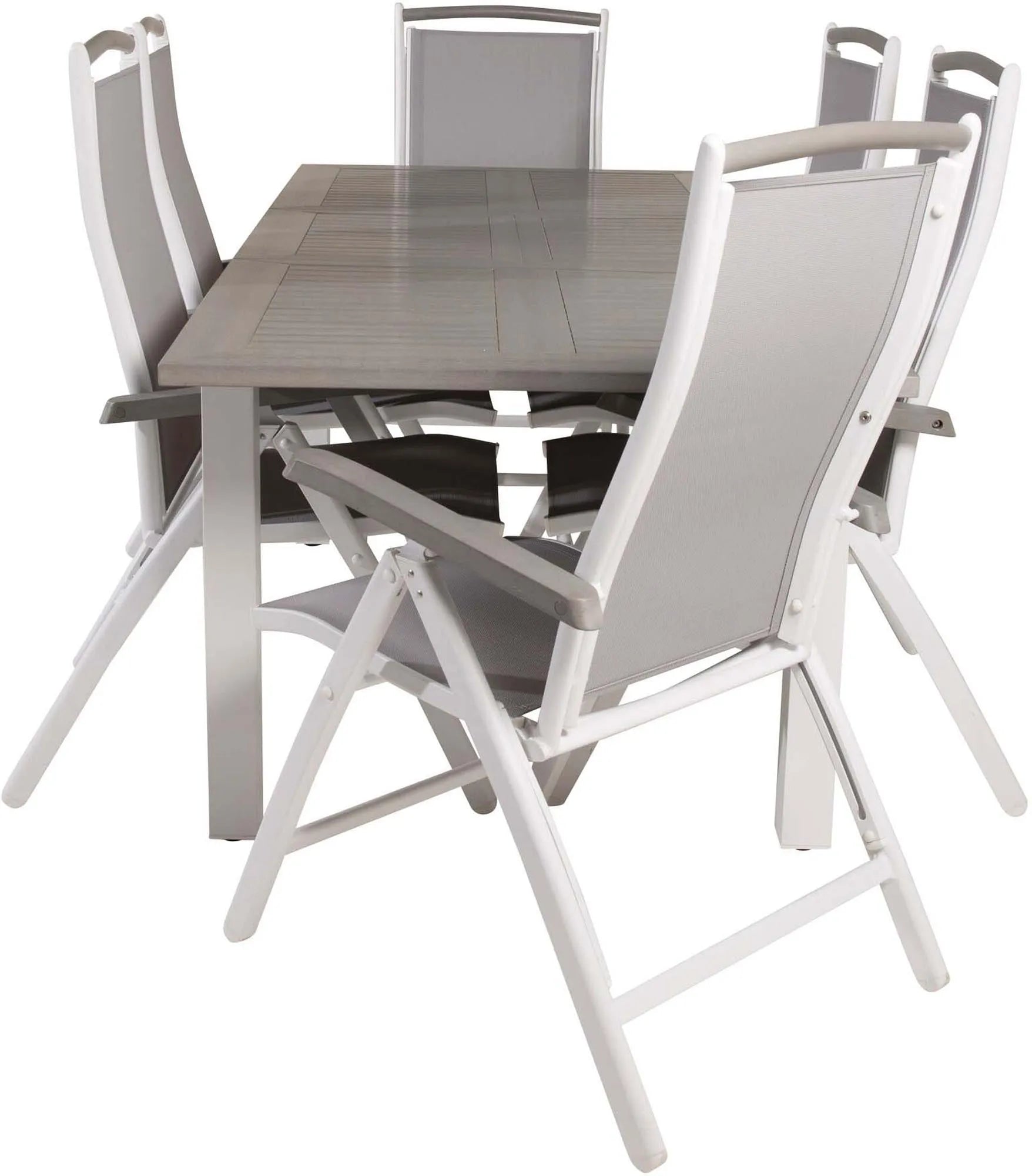 Albany Outdoor-Esstischset 152cm/6St. - KAQTU Design