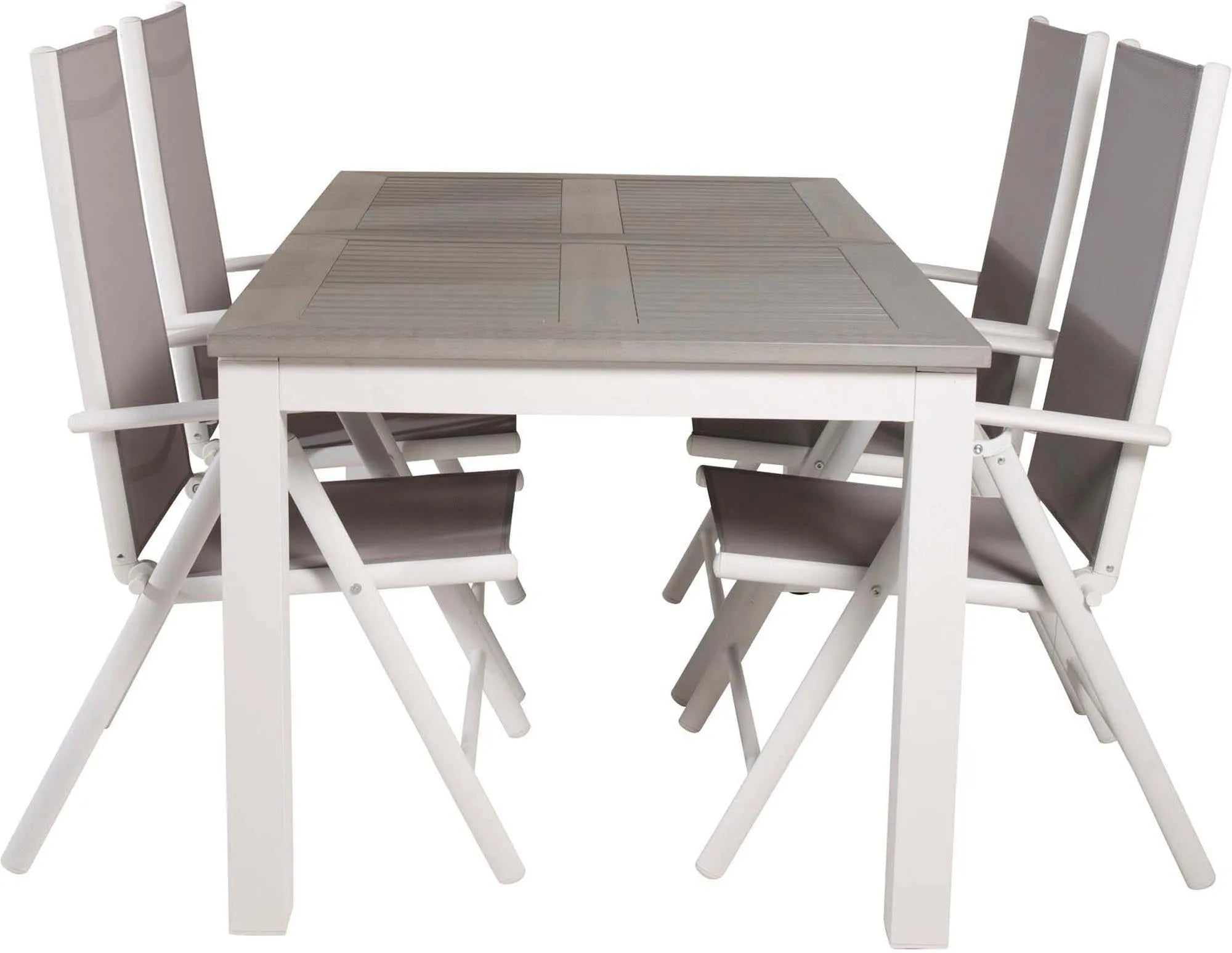 Albany Outdoor-Esstischset + Break 152cm/4St. - KAQTU Design