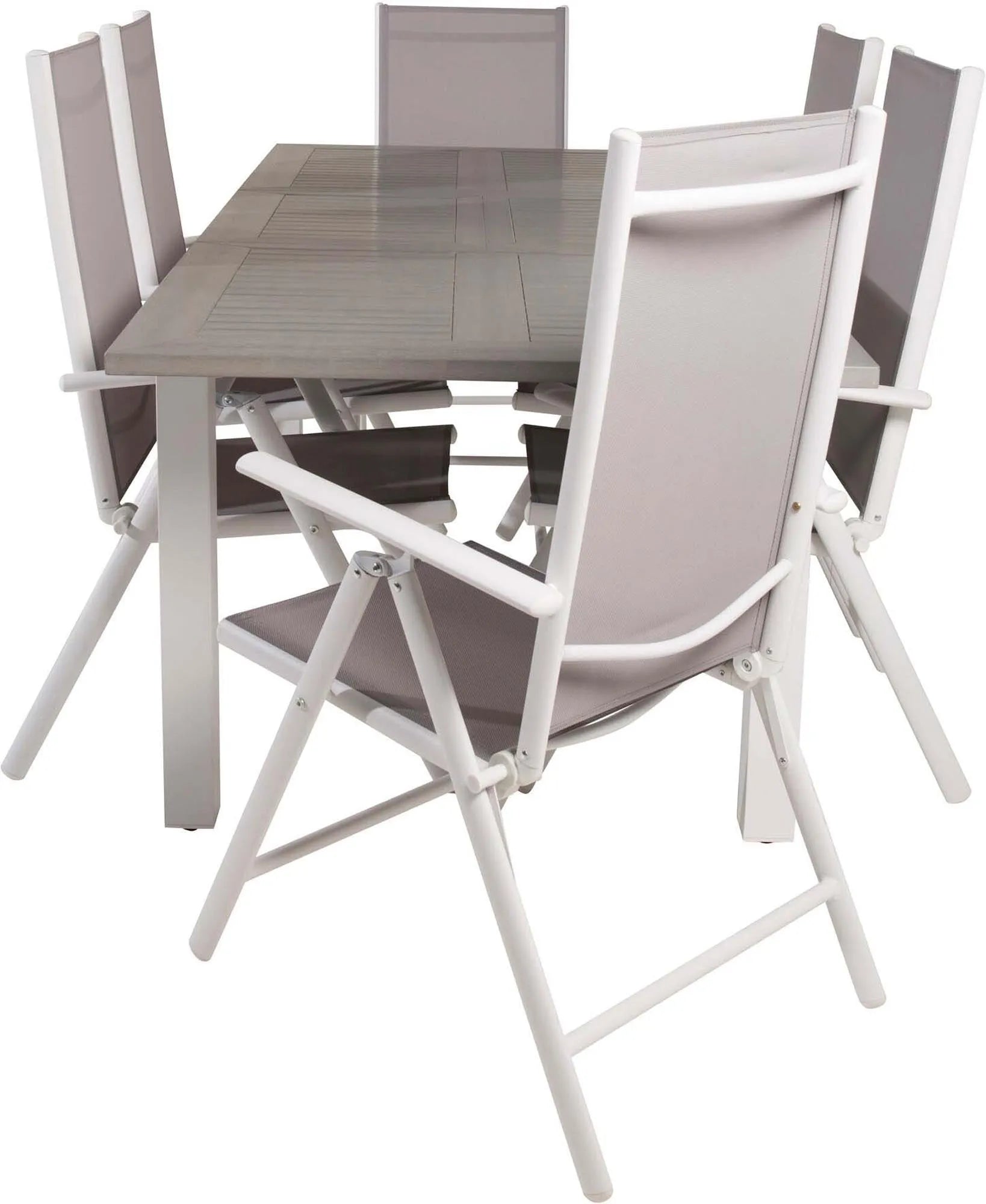 Albany Outdoor-Esstischset + Break 152cm/6St. - KAQTU Design