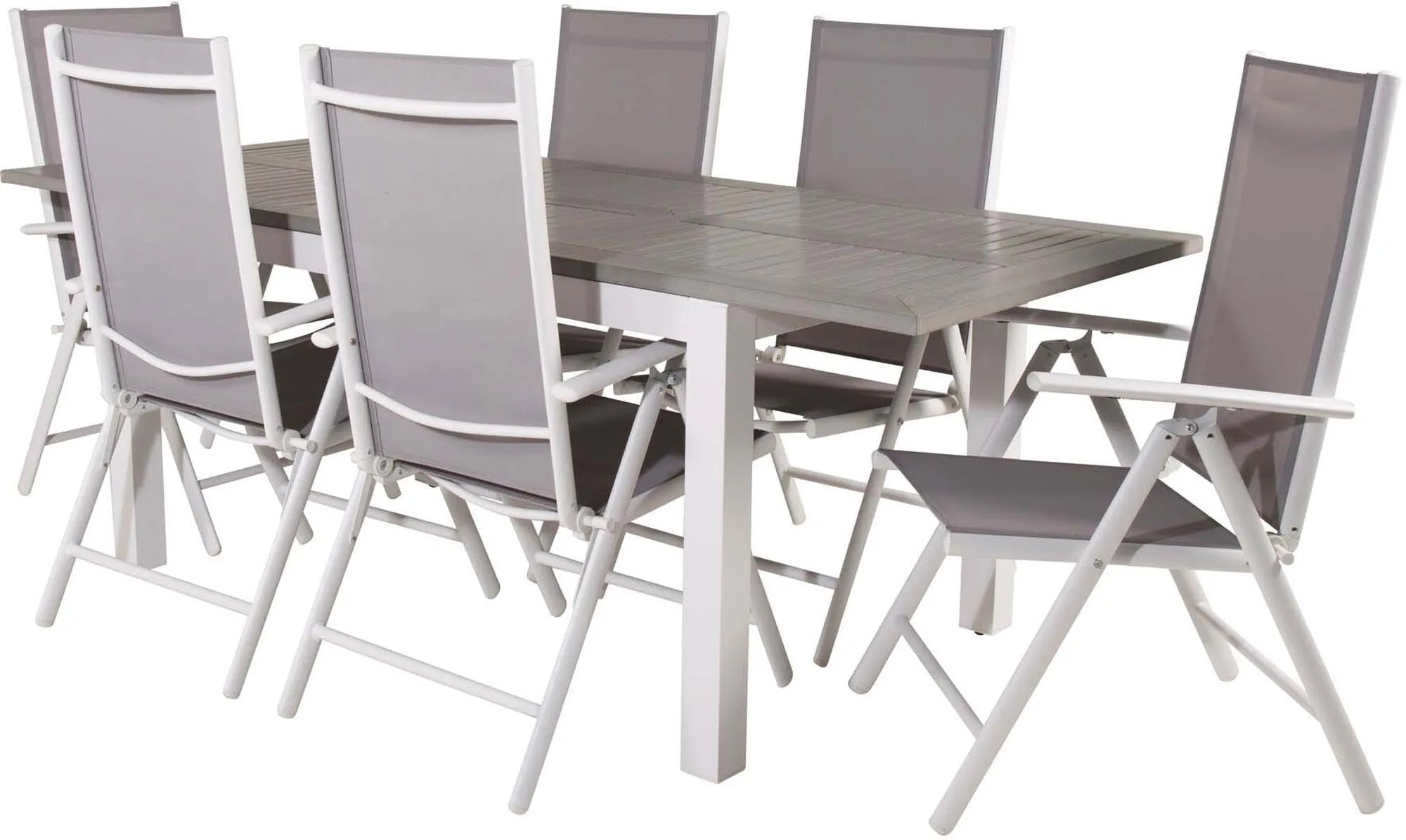 Albany Outdoor-Esstischset + Break 152cm/6St. - KAQTU Design