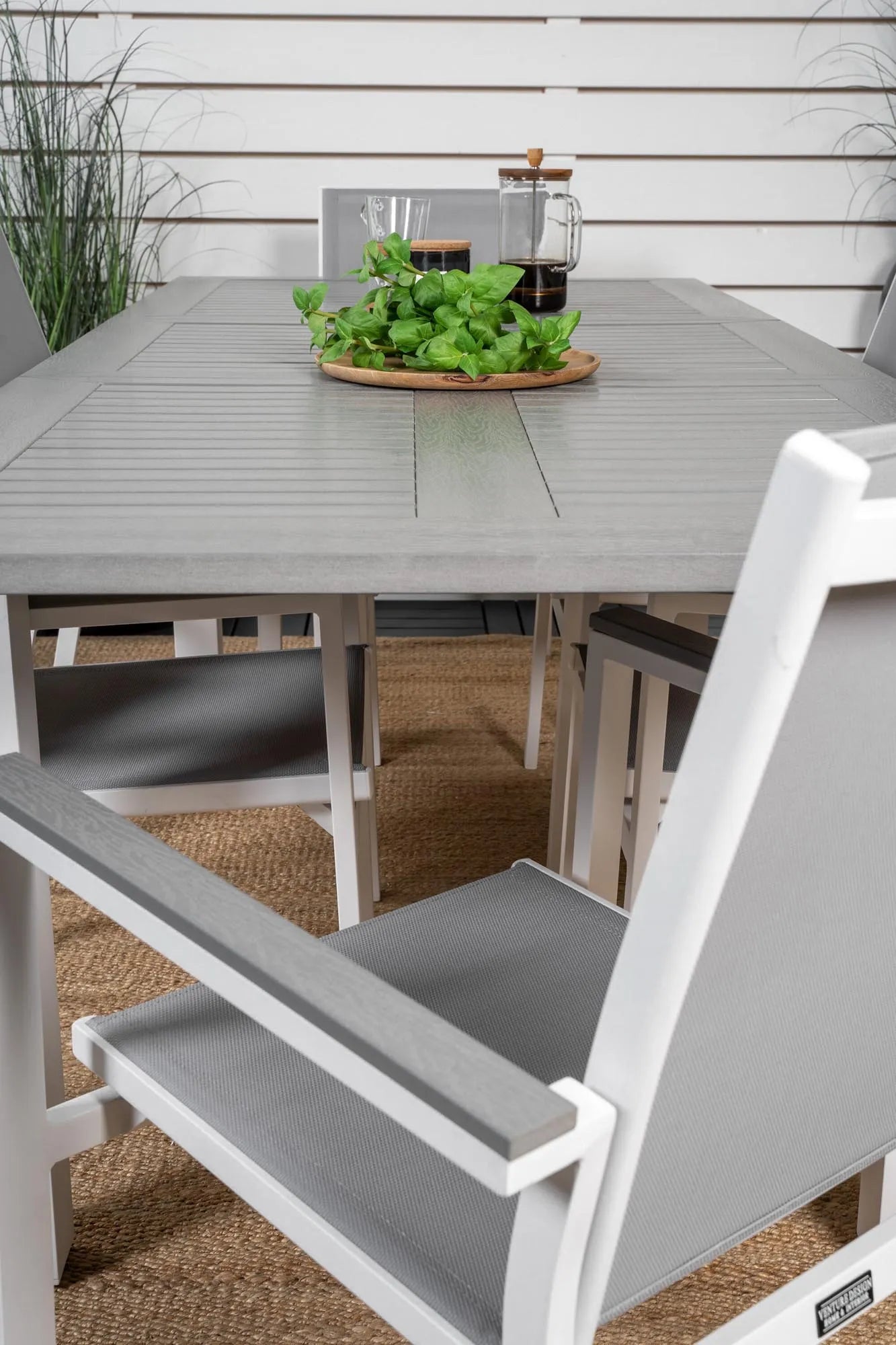 Albany Outdoor-Tischset + Parma 152cm/6St. - KAQTU Design