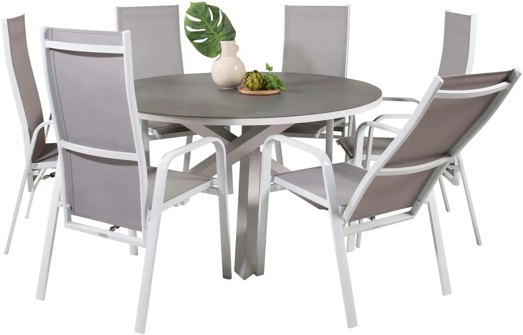 Copacabana Outdoor-Tischset ⌀140cm/6St. - KAQTU Design