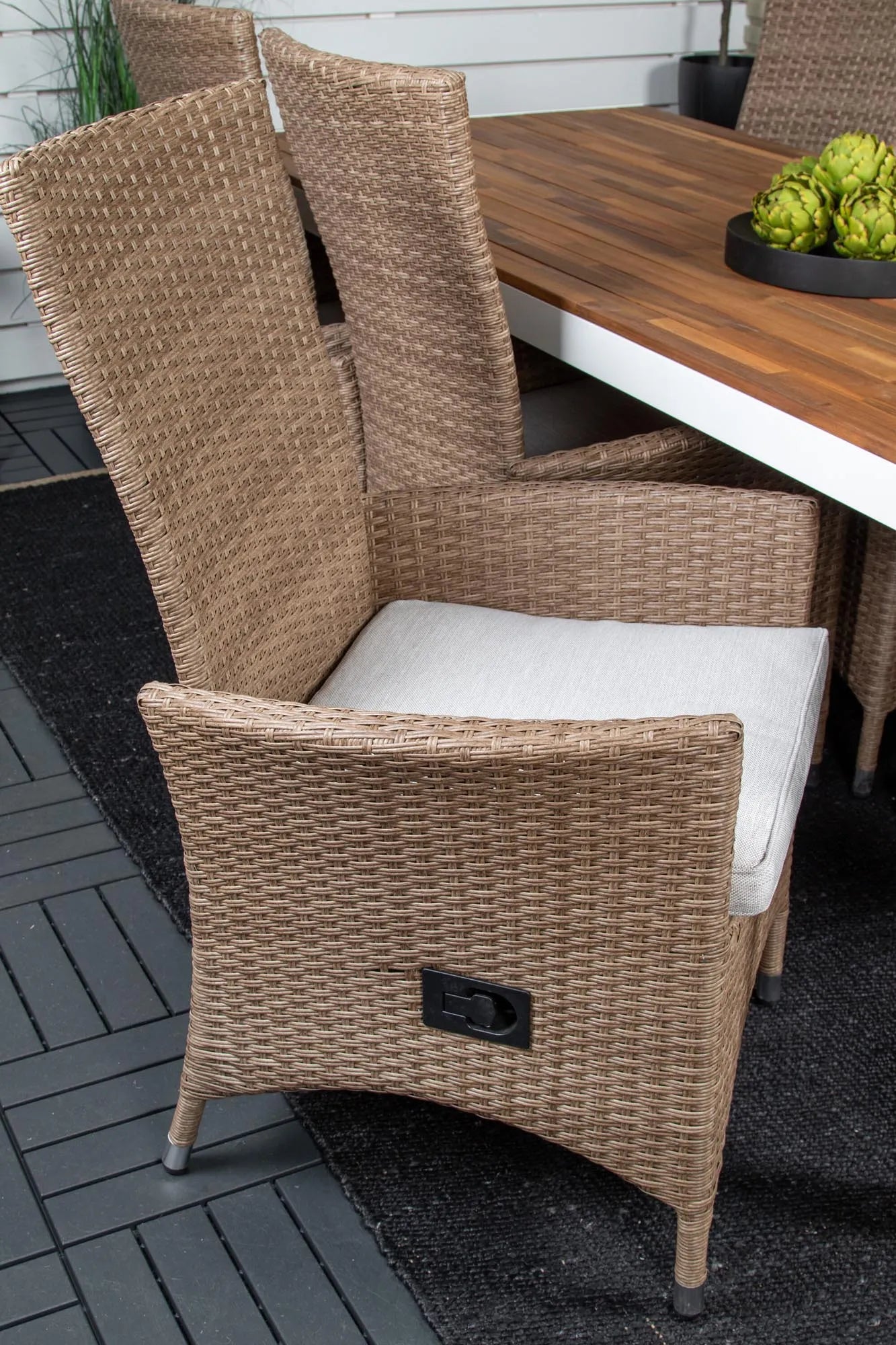 Bois Outdoor-Tischset + Padova 205cm/6St. - KAQTU Design